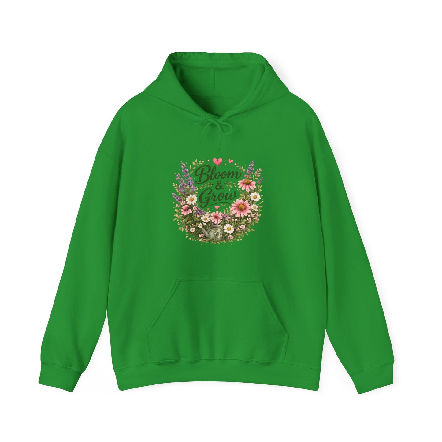 Bloom & Grow Gardeners Hoodie — Floral Emblem Gardening Sweatshirt - SJM Print Store