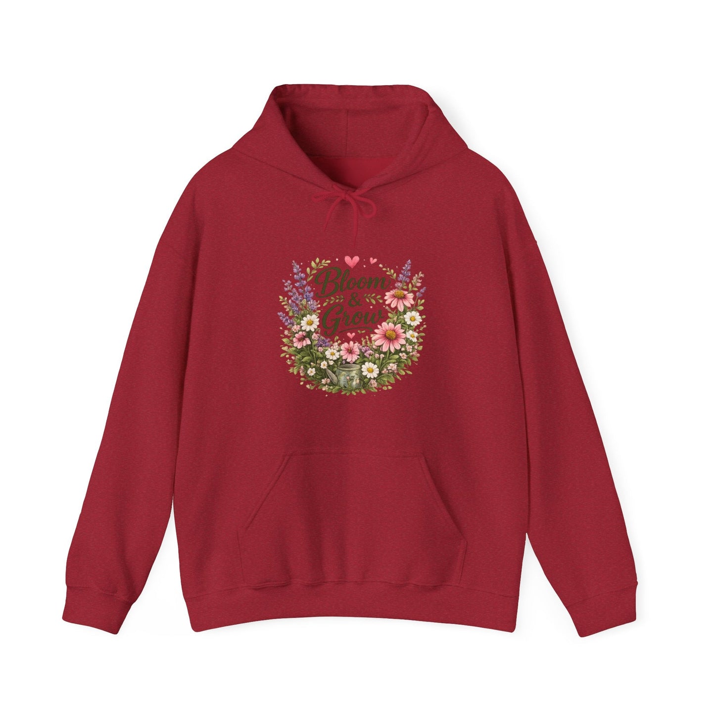 Bloom & Grow Gardeners Hoodie — Floral Emblem Gardening Sweatshirt - SJM Print Store