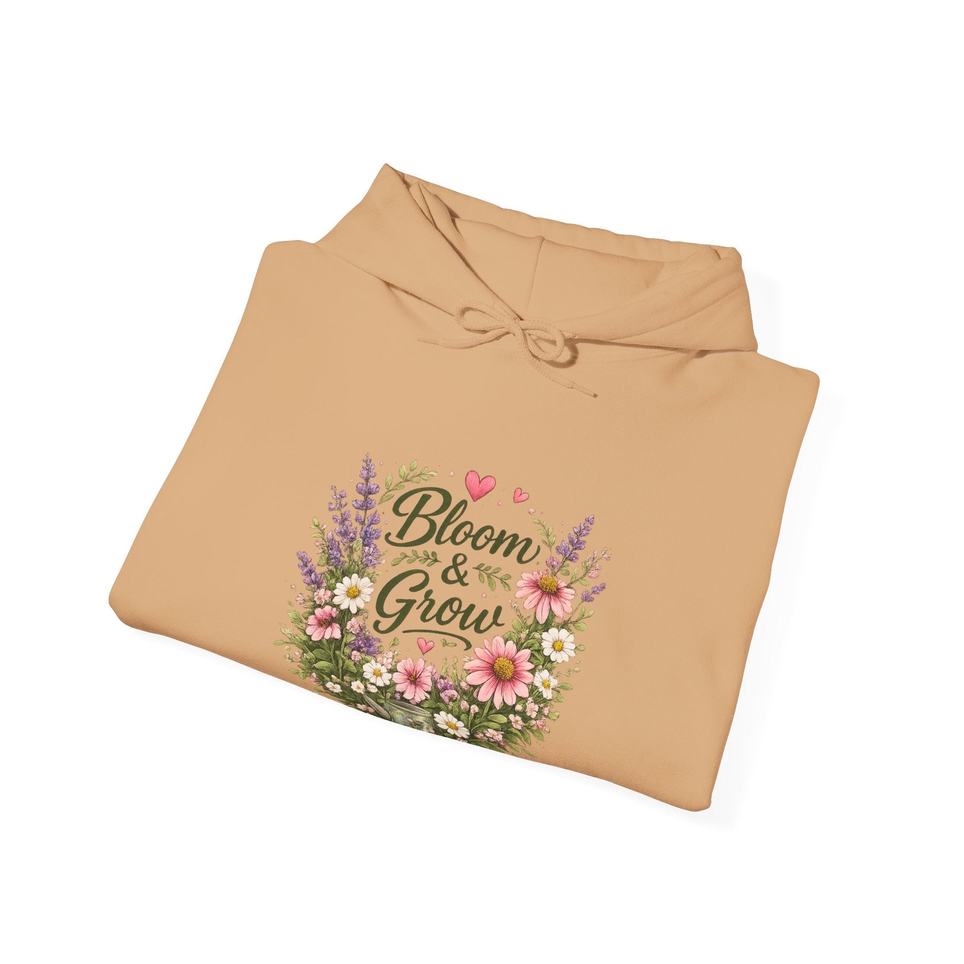 Bloom & Grow Gardeners Hoodie — Floral Emblem Gardening Sweatshirt - SJM Print Store