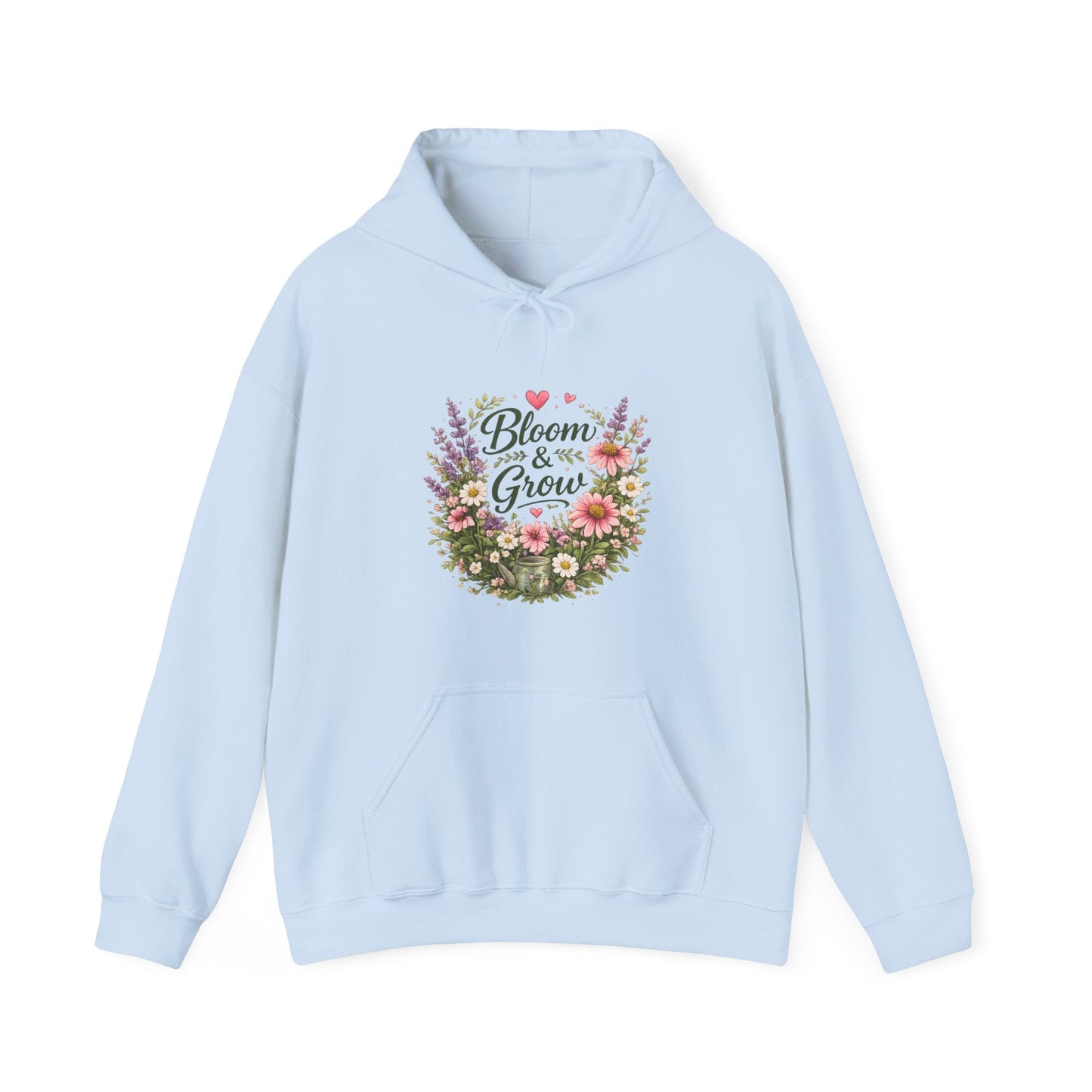 Bloom & Grow Gardeners Hoodie — Floral Emblem Gardening Sweatshirt - SJM Print Store