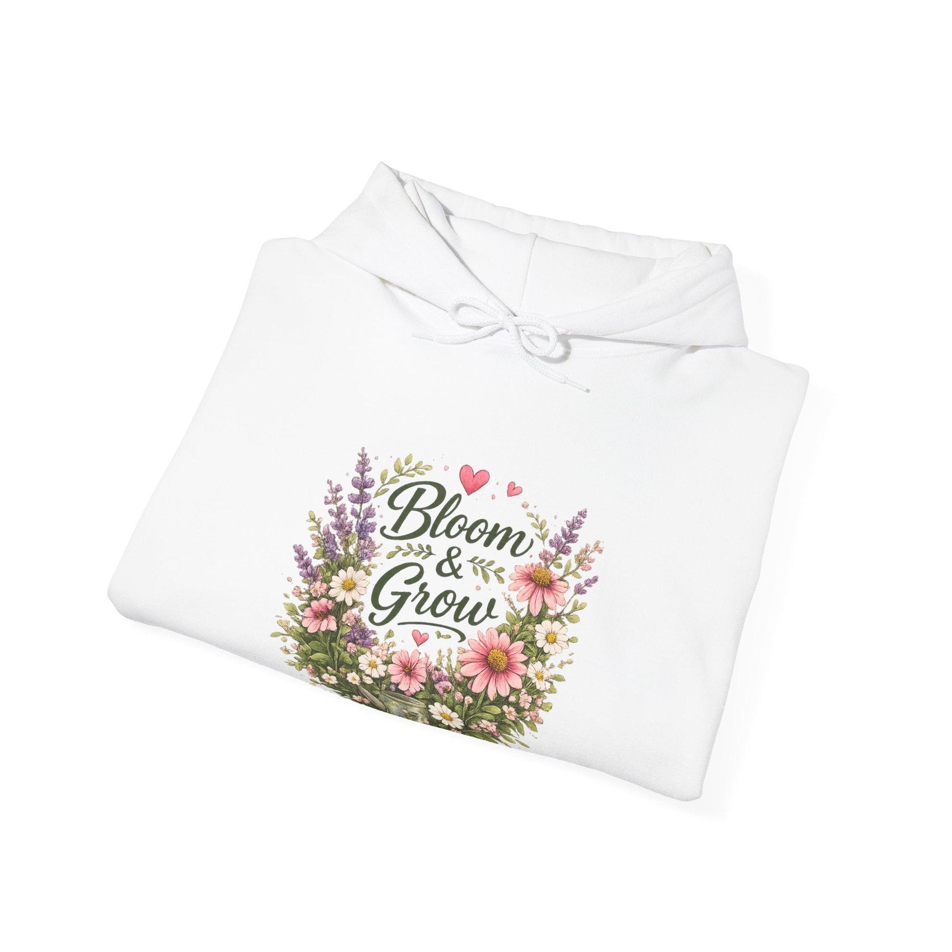 Bloom & Grow Gardeners Hoodie — Floral Emblem Gardening Sweatshirt - SJM Print Store