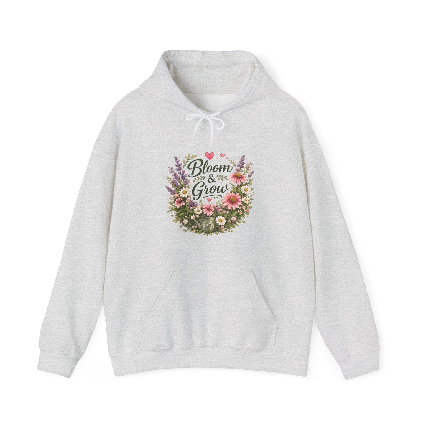 Bloom & Grow Gardeners Hoodie — Floral Emblem Gardening Sweatshirt - SJM Print Store