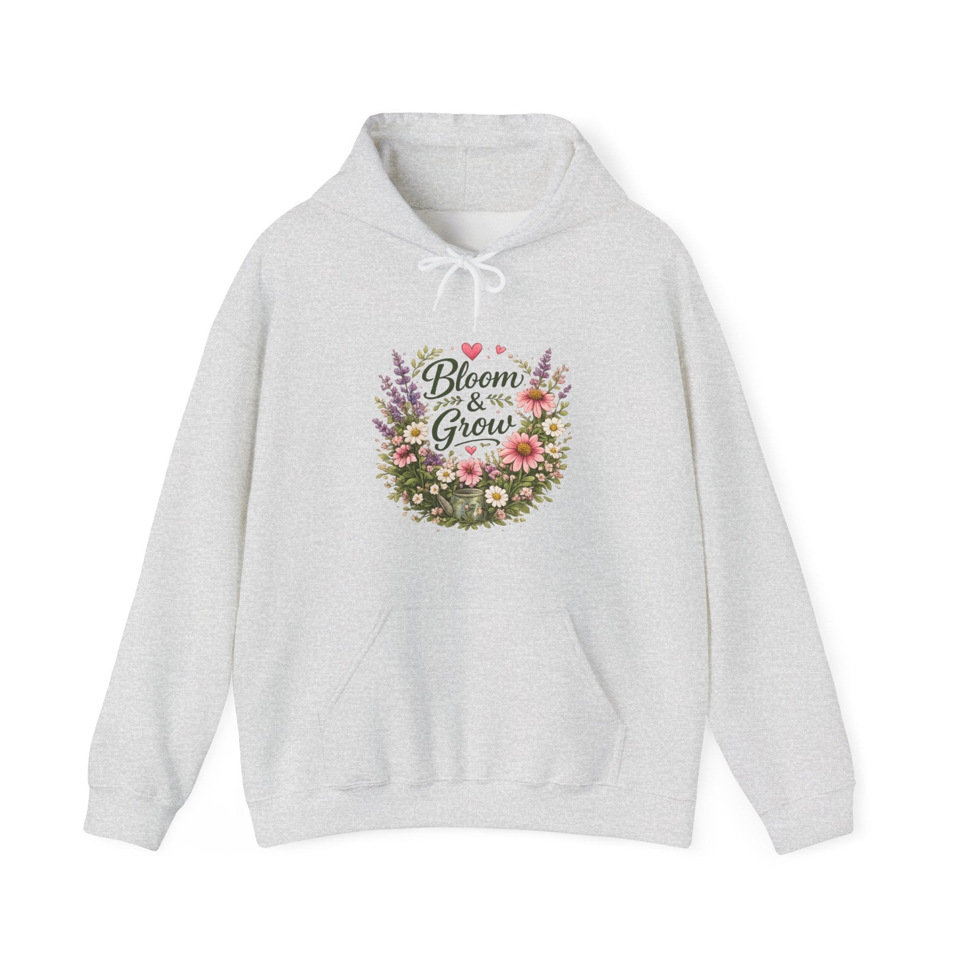 Bloom & Grow Gardeners Hoodie — Floral Emblem Gardening Sweatshirt - SJM Print Store