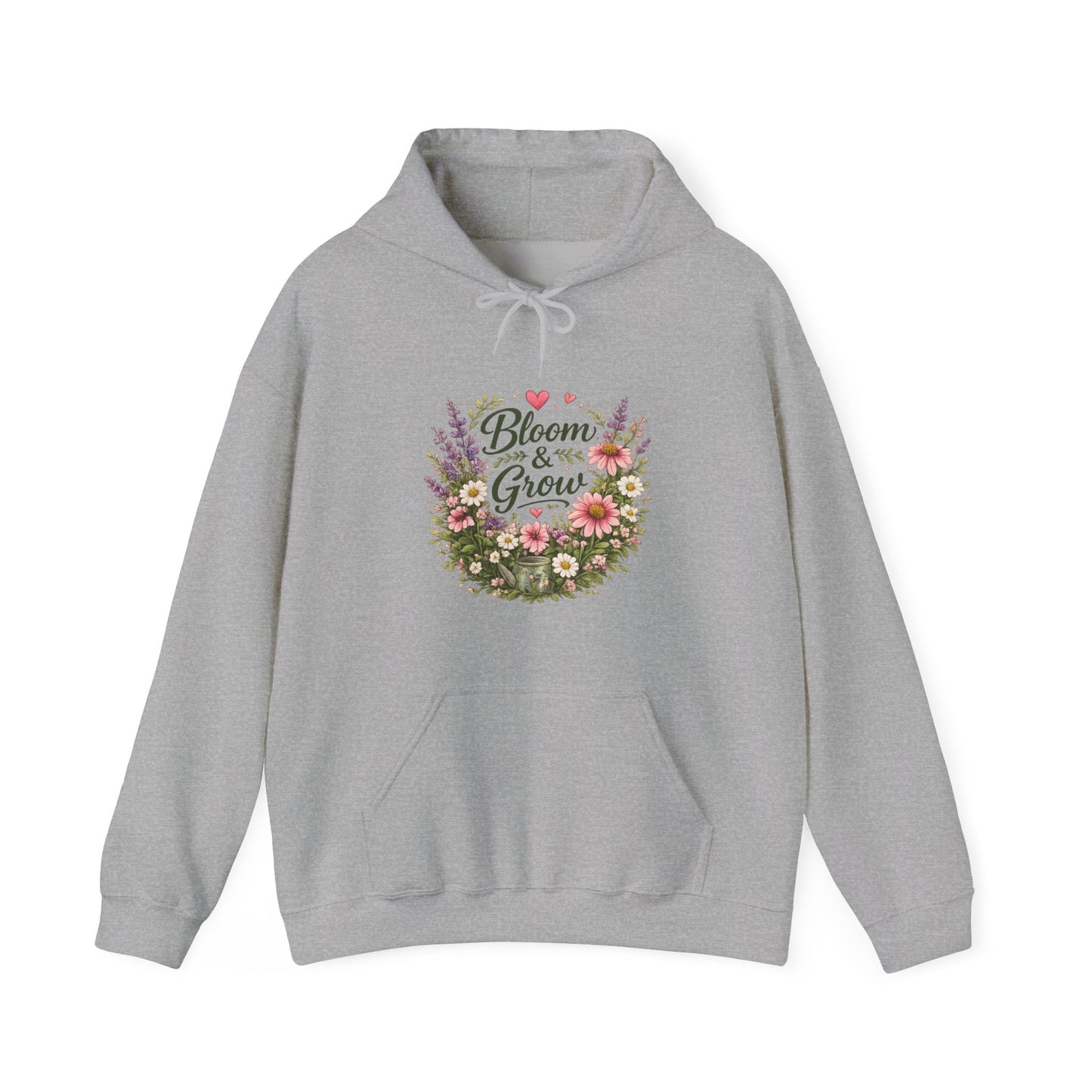Bloom & Grow Gardeners Hoodie — Floral Emblem Gardening Sweatshirt - SJM Print Store