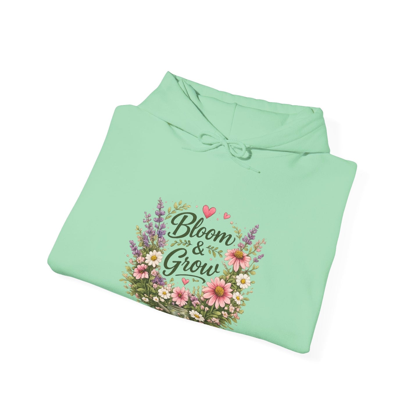 Bloom & Grow Gardeners Hoodie — Floral Emblem Gardening Sweatshirt - SJM Print Store
