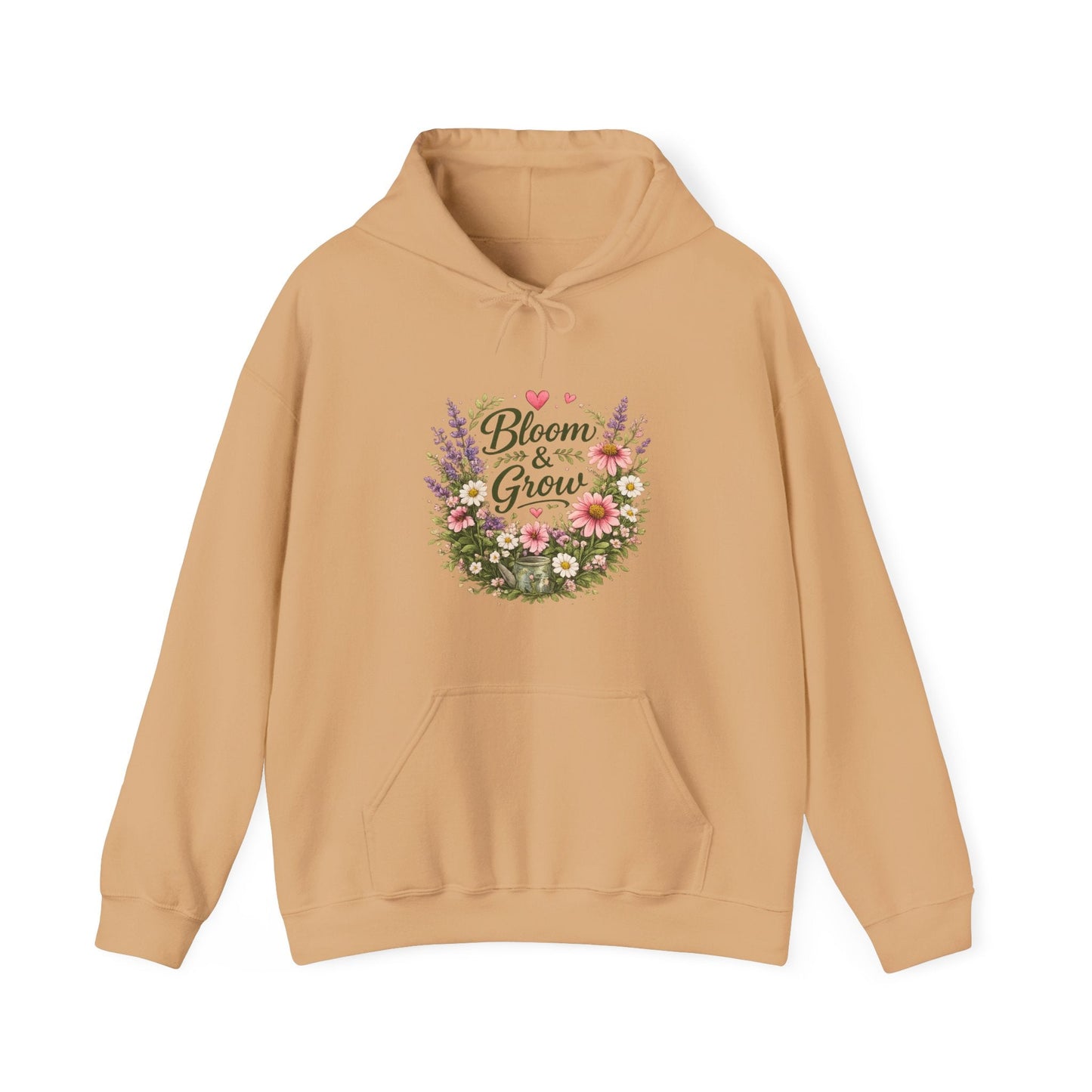 Bloom & Grow Gardeners Hoodie — Floral Emblem Gardening Sweatshirt - SJM Print Store
