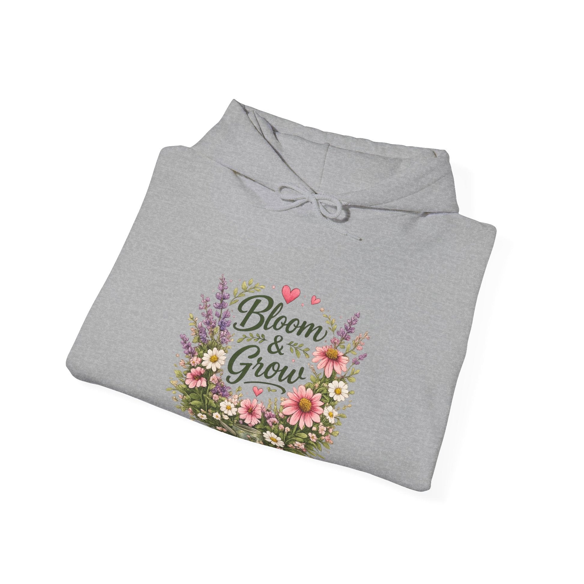 Bloom & Grow Gardeners Hoodie — Floral Emblem Gardening Sweatshirt - SJM Print Store