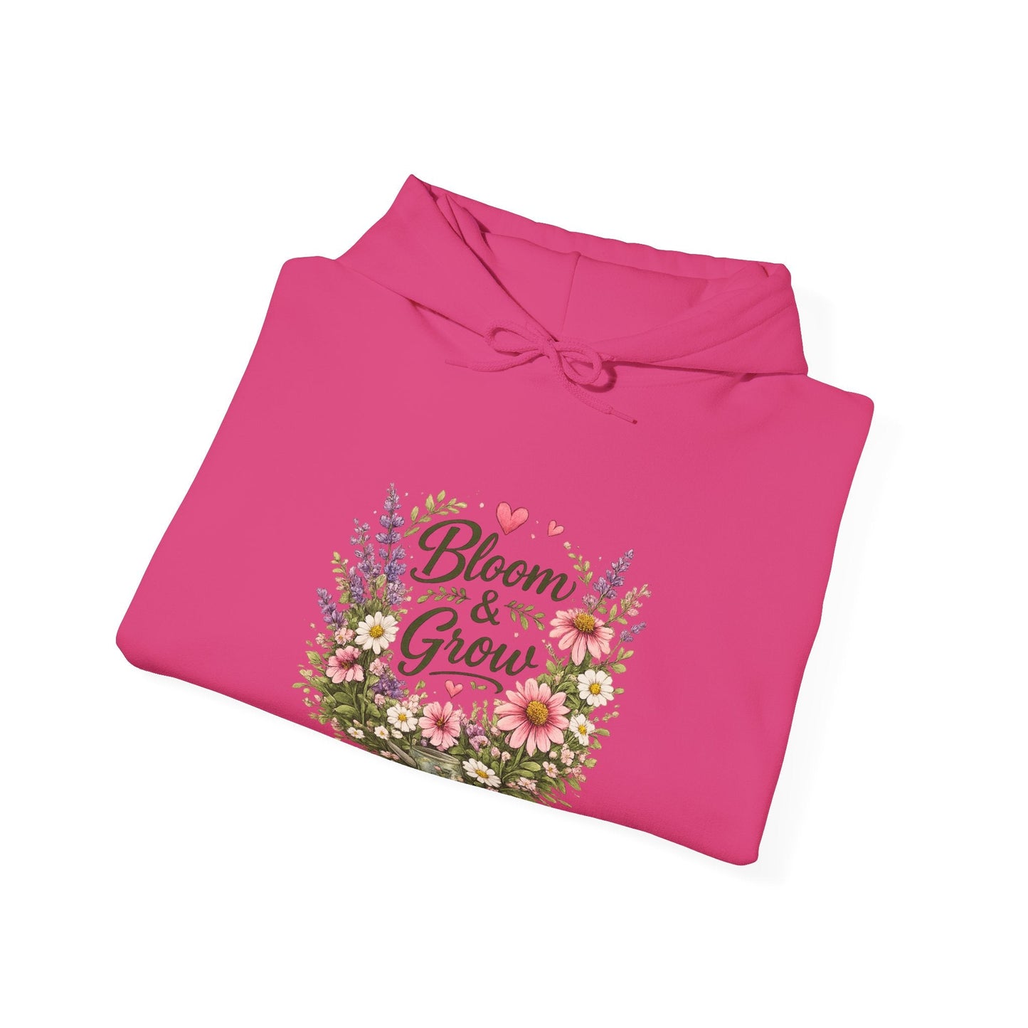 Bloom & Grow Gardeners Hoodie — Floral Emblem Gardening Sweatshirt - SJM Print Store