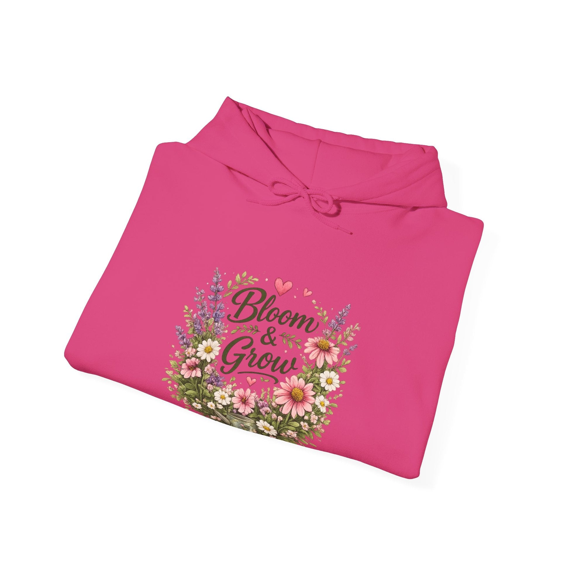 Bloom & Grow Gardeners Hoodie — Floral Emblem Gardening Sweatshirt - SJM Print Store