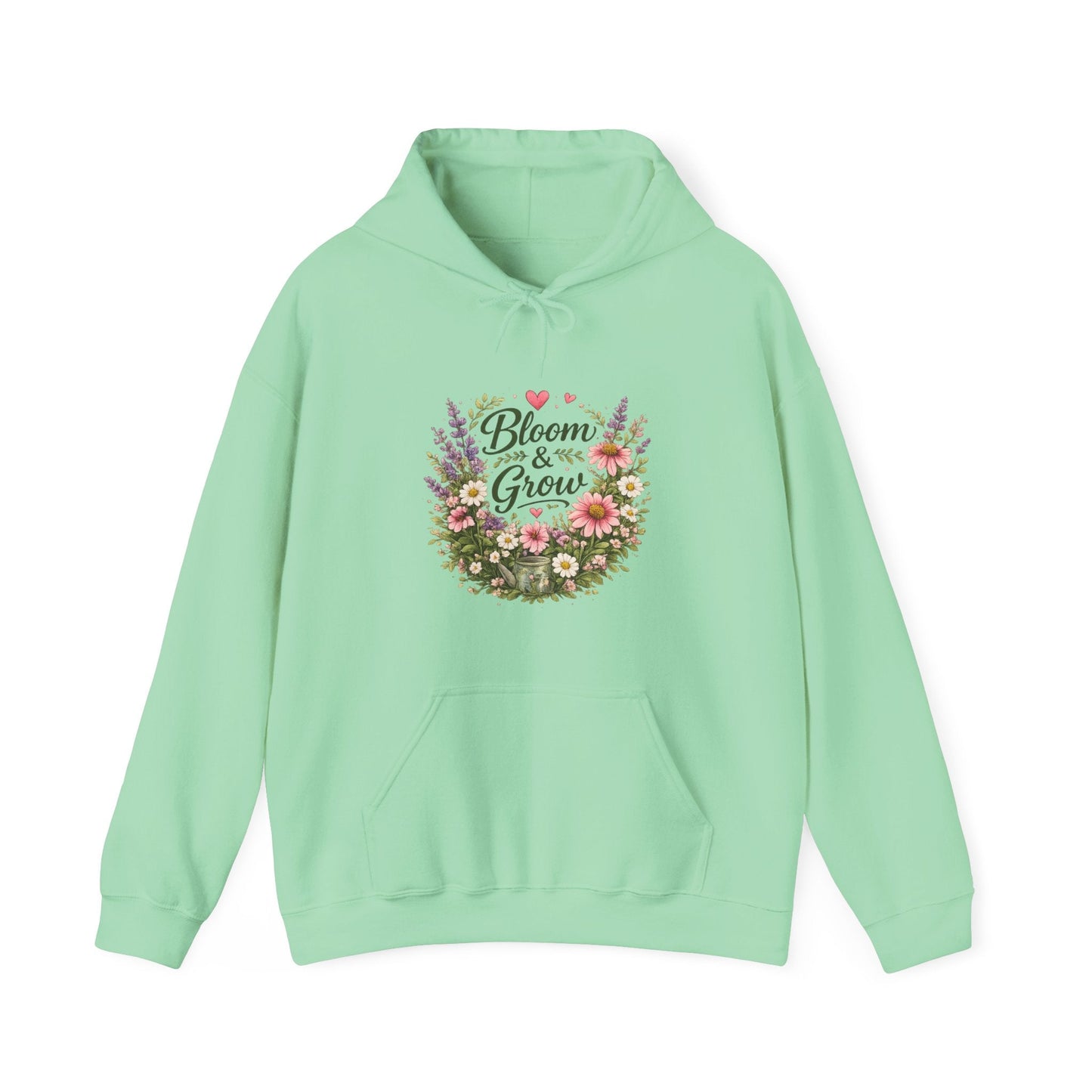 Bloom & Grow Gardeners Hoodie — Floral Emblem Gardening Sweatshirt - SJM Print Store