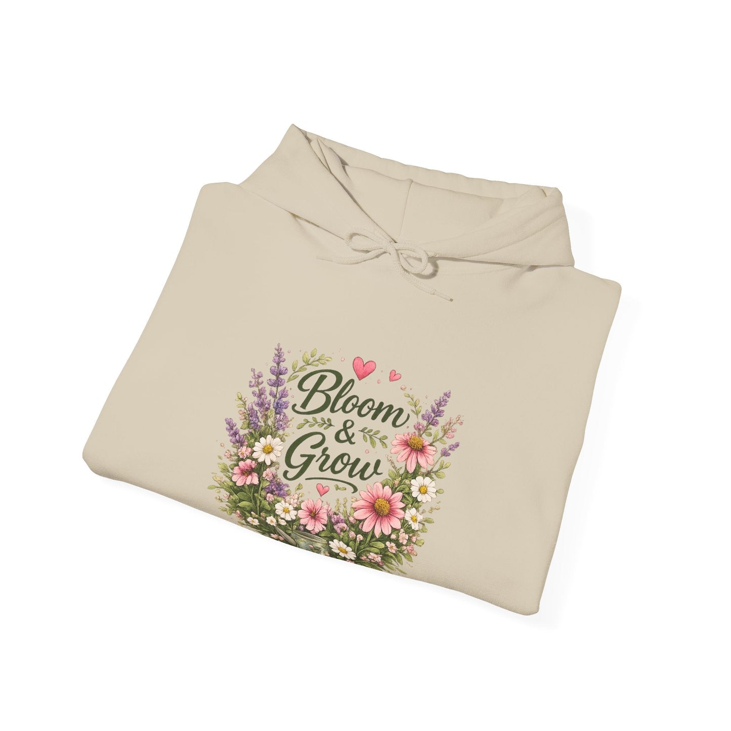 Bloom & Grow Gardeners Hoodie — Floral Emblem Gardening Sweatshirt - SJM Print Store