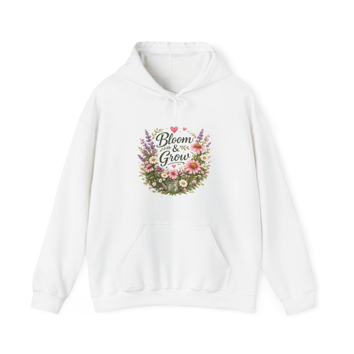 Bloom & Grow Gardeners Hoodie — Floral Emblem Gardening Sweatshirt - SJM Print Store