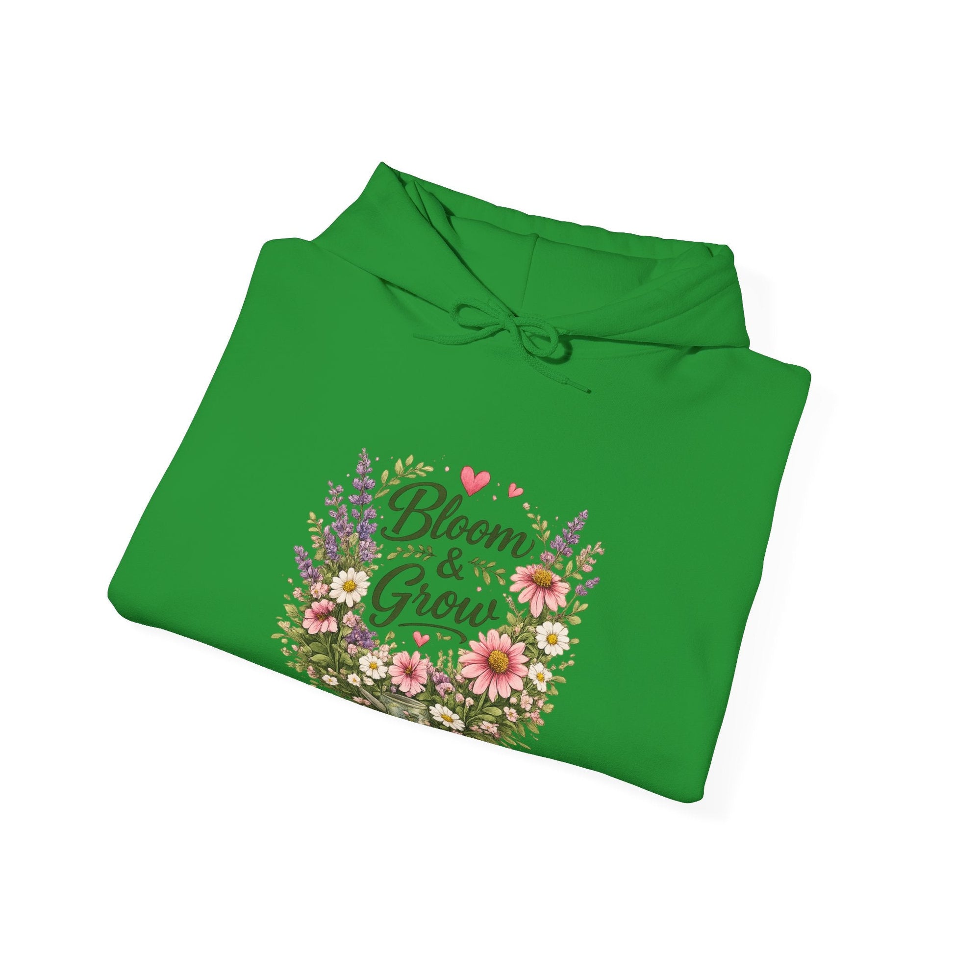 Bloom & Grow Gardeners Hoodie — Floral Emblem Gardening Sweatshirt - SJM Print Store