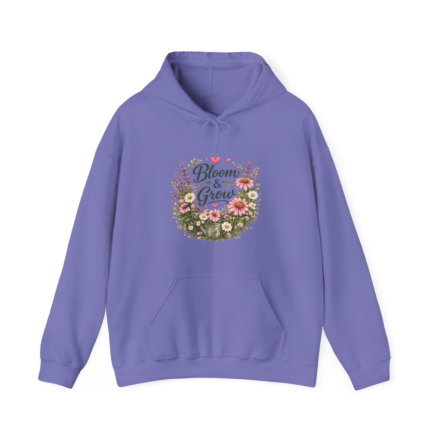 Bloom & Grow Gardeners Hoodie — Floral Emblem Gardening Sweatshirt - SJM Print Store