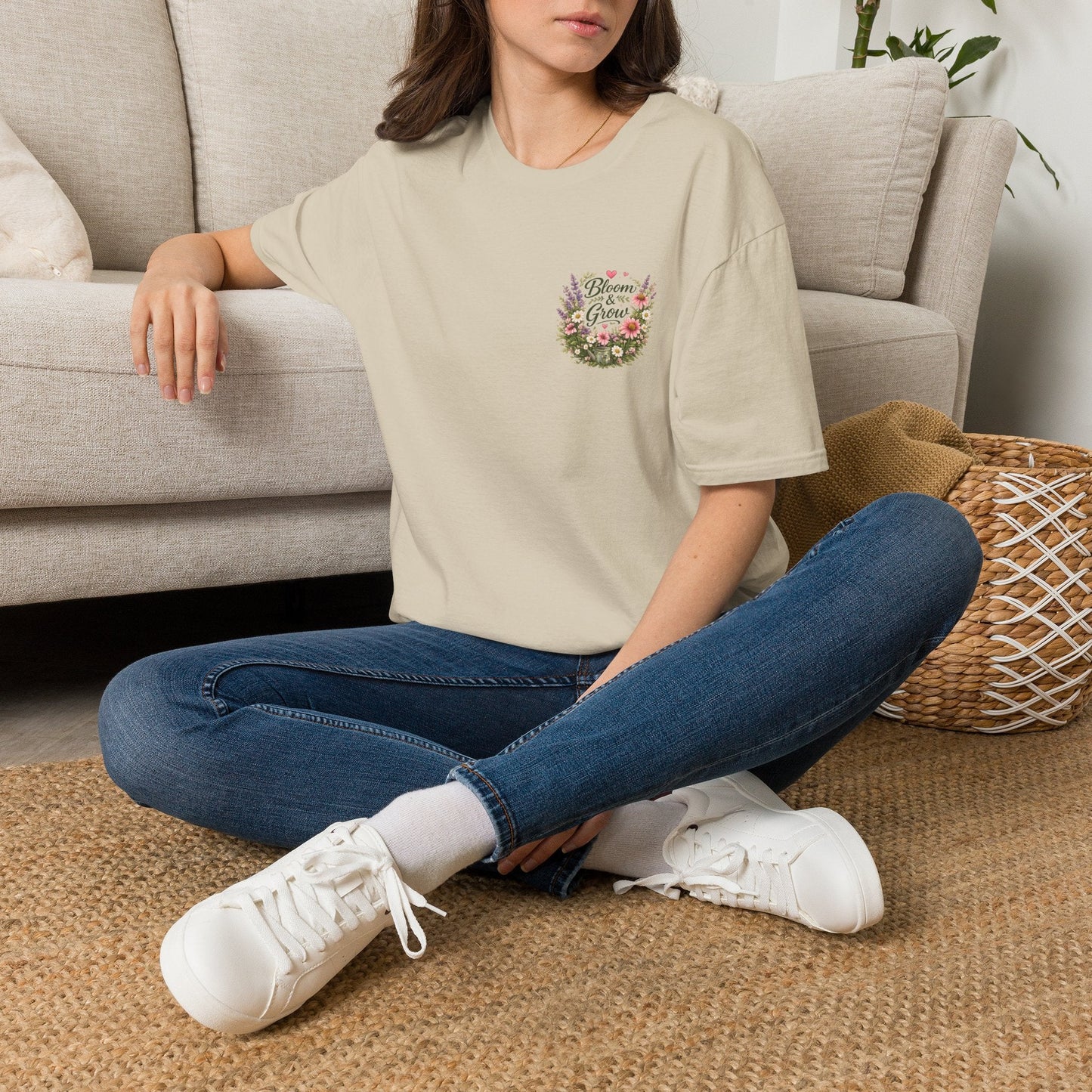 Bloom & Grow Left-Chest T-Shirt - SJM Print Store