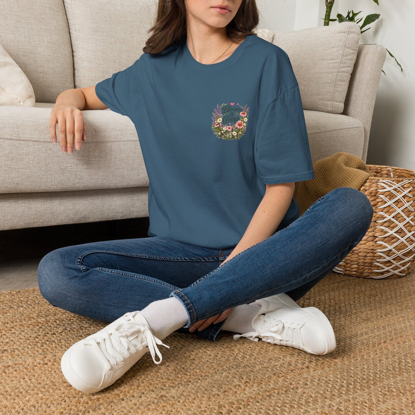 Bloom & Grow Left-Chest T-Shirt - SJM Print Store