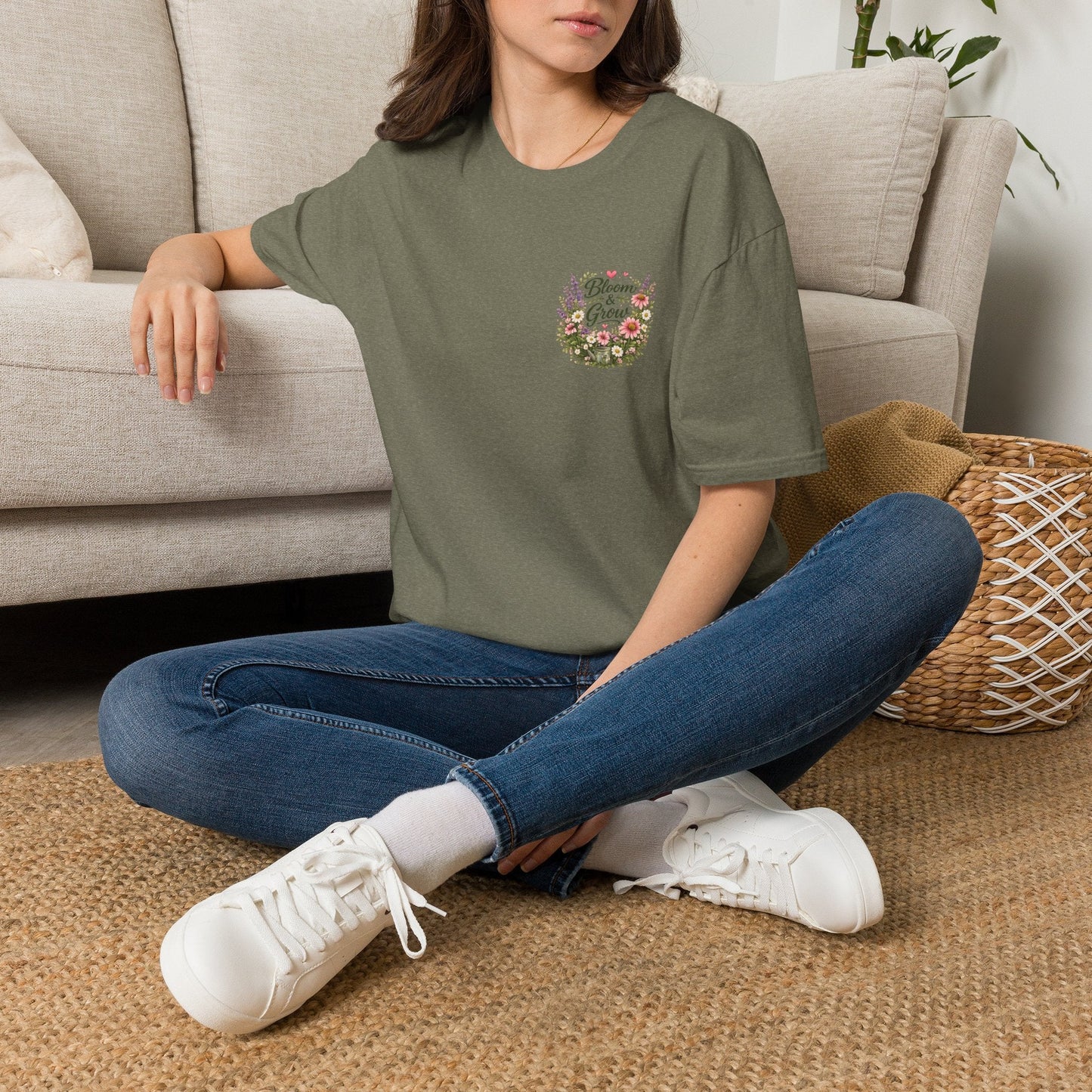 Bloom & Grow Left-Chest T-Shirt - SJM Print Store