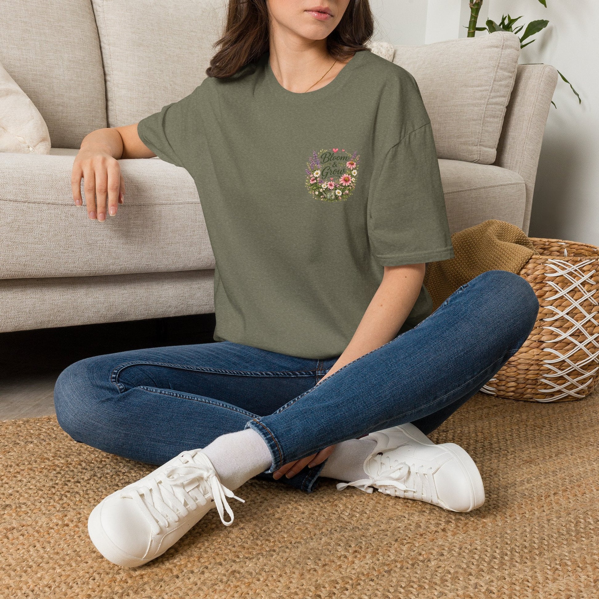 Bloom & Grow Left-Chest T-Shirt - SJM Print Store