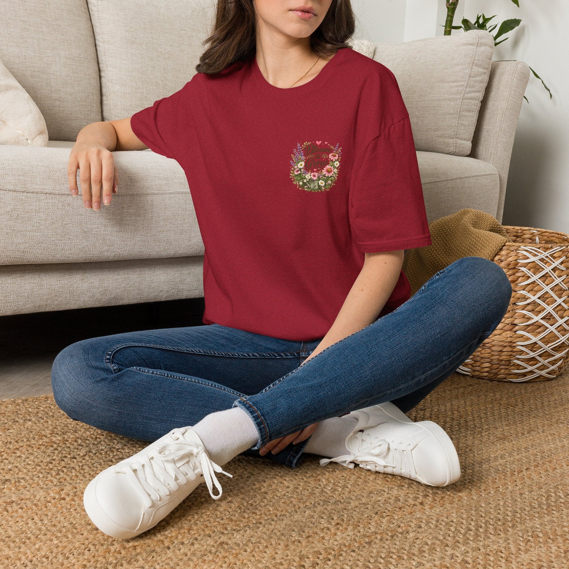 Bloom & Grow Left-Chest T-Shirt - SJM Print Store