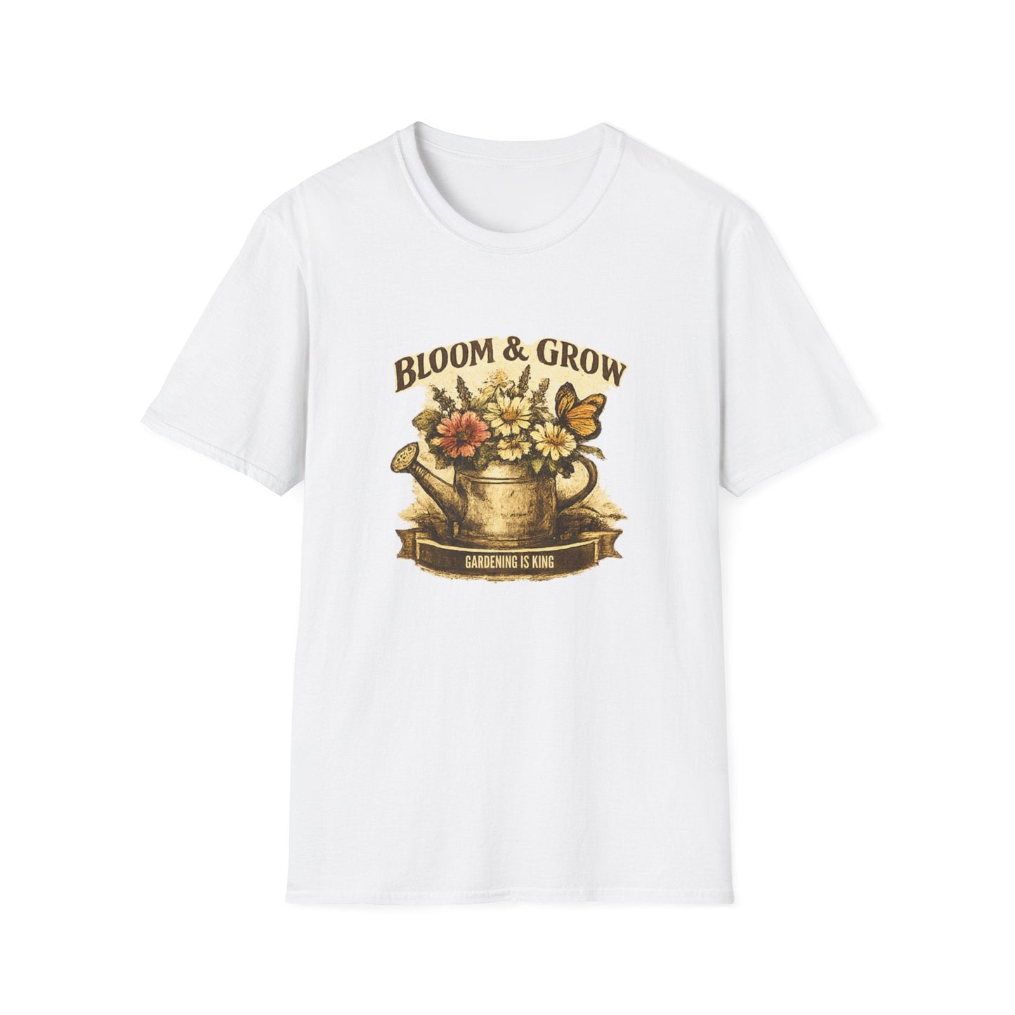 Bloom & Grow T-Shirt Gardening Enthusiasts Vintage Tee - SJM Print Store