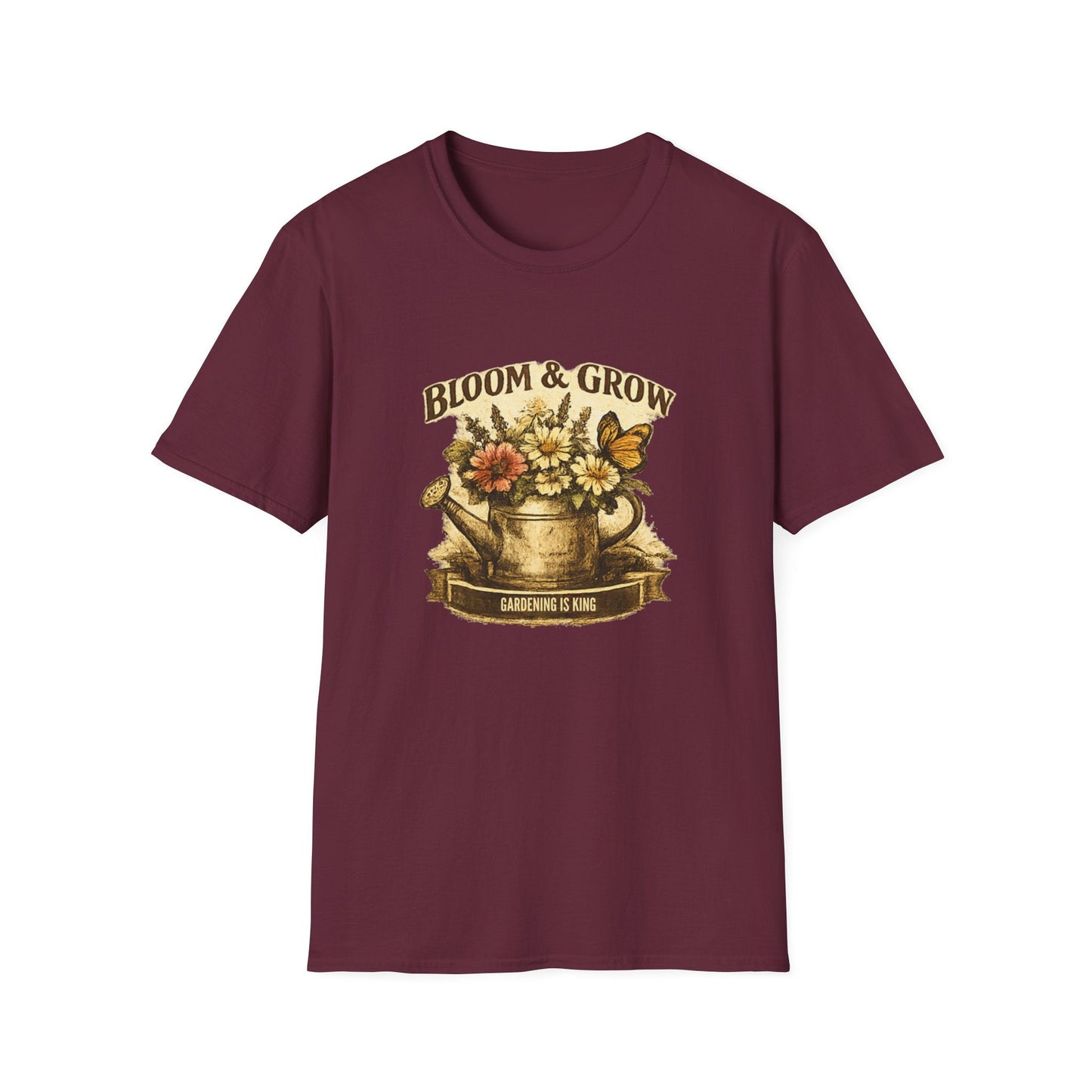 Bloom & Grow T-Shirt Gardening Enthusiasts Vintage Tee - SJM Print Store