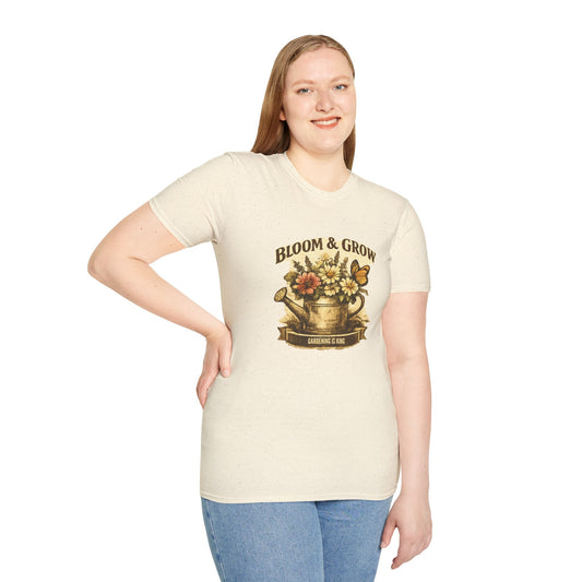 Bloom & Grow T-Shirt Gardening Enthusiasts Vintage Tee - SJM Print Store