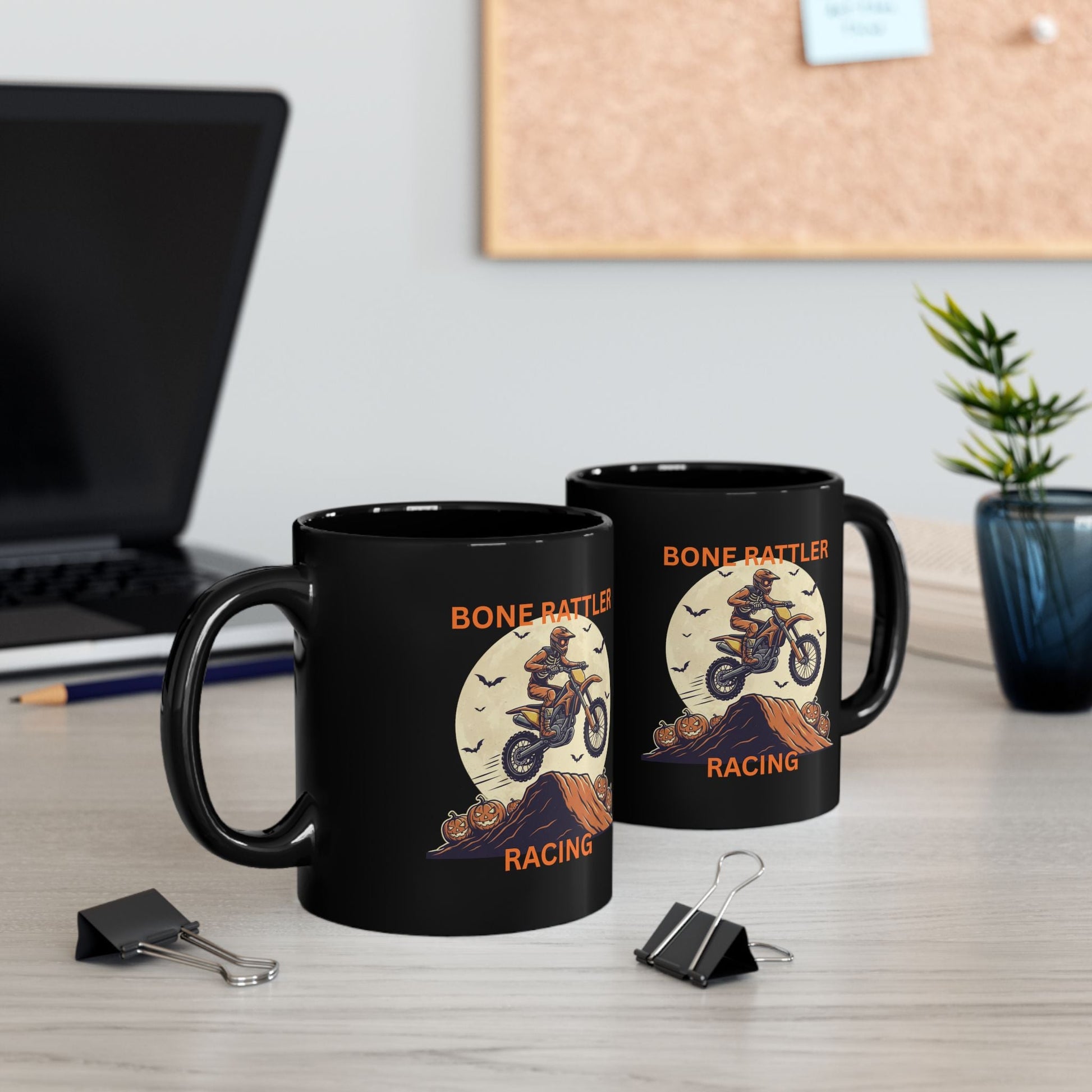 Bone Rattler Motocross Halloween Mug - SJM Print Store