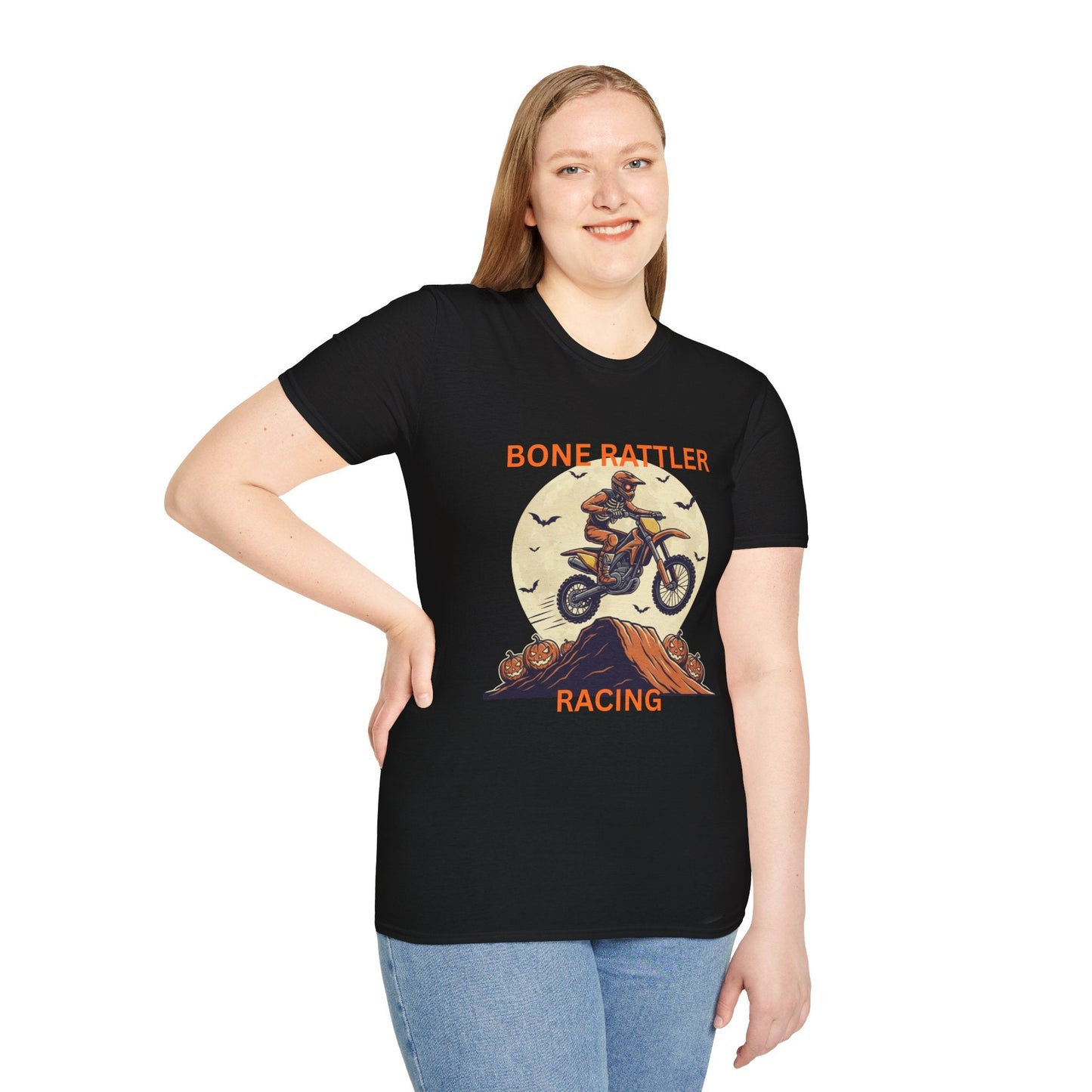 Bone Rattler Racing Halloween Motocross T-Shirt - SJM Print Store
