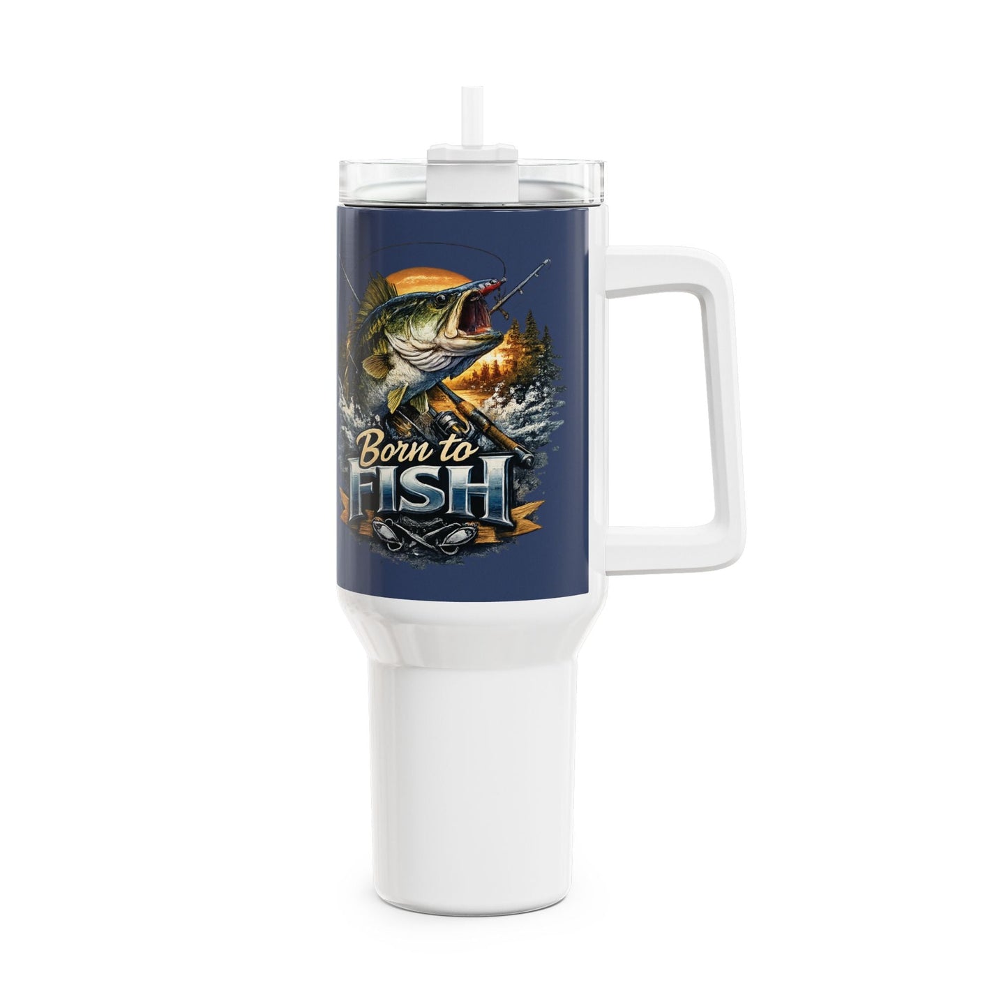 Born to Fish 40oz Insulated Mug - SJM Print Store