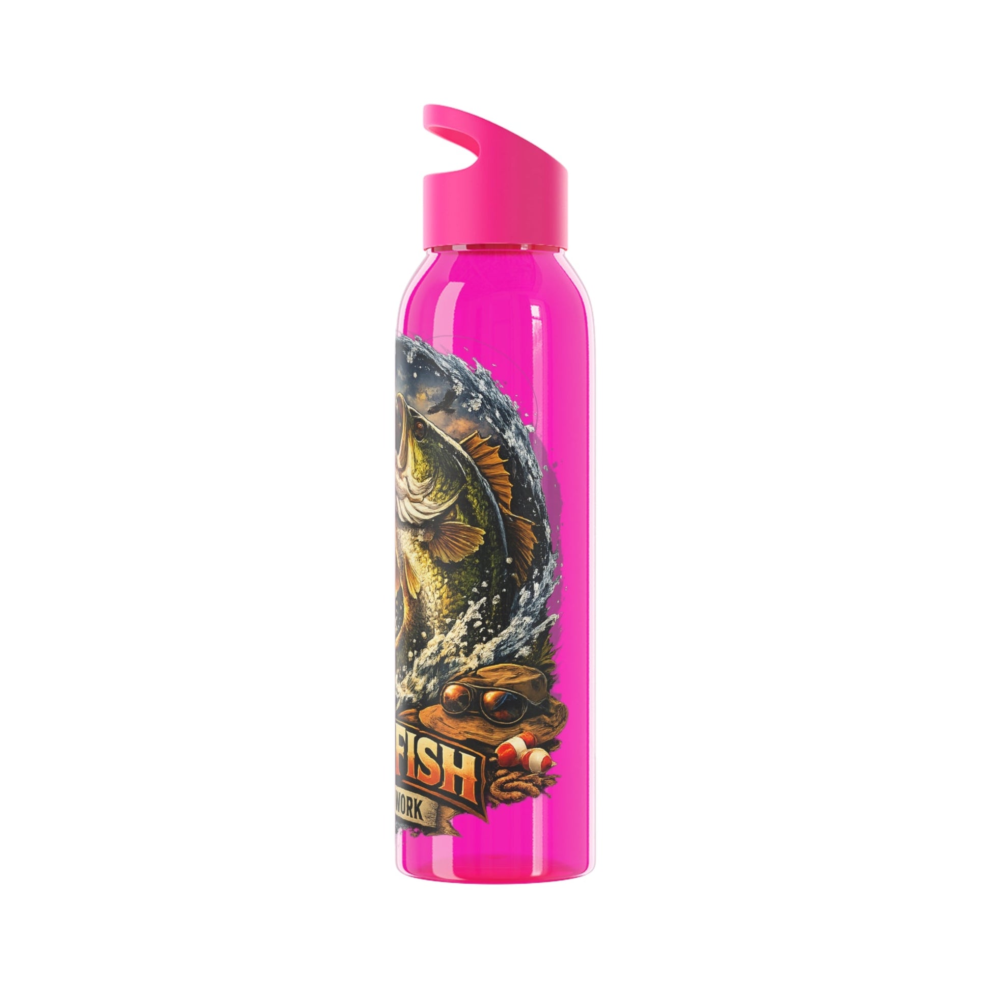 Born to Fish Forced to Work Water Bottle - SJM Print Store