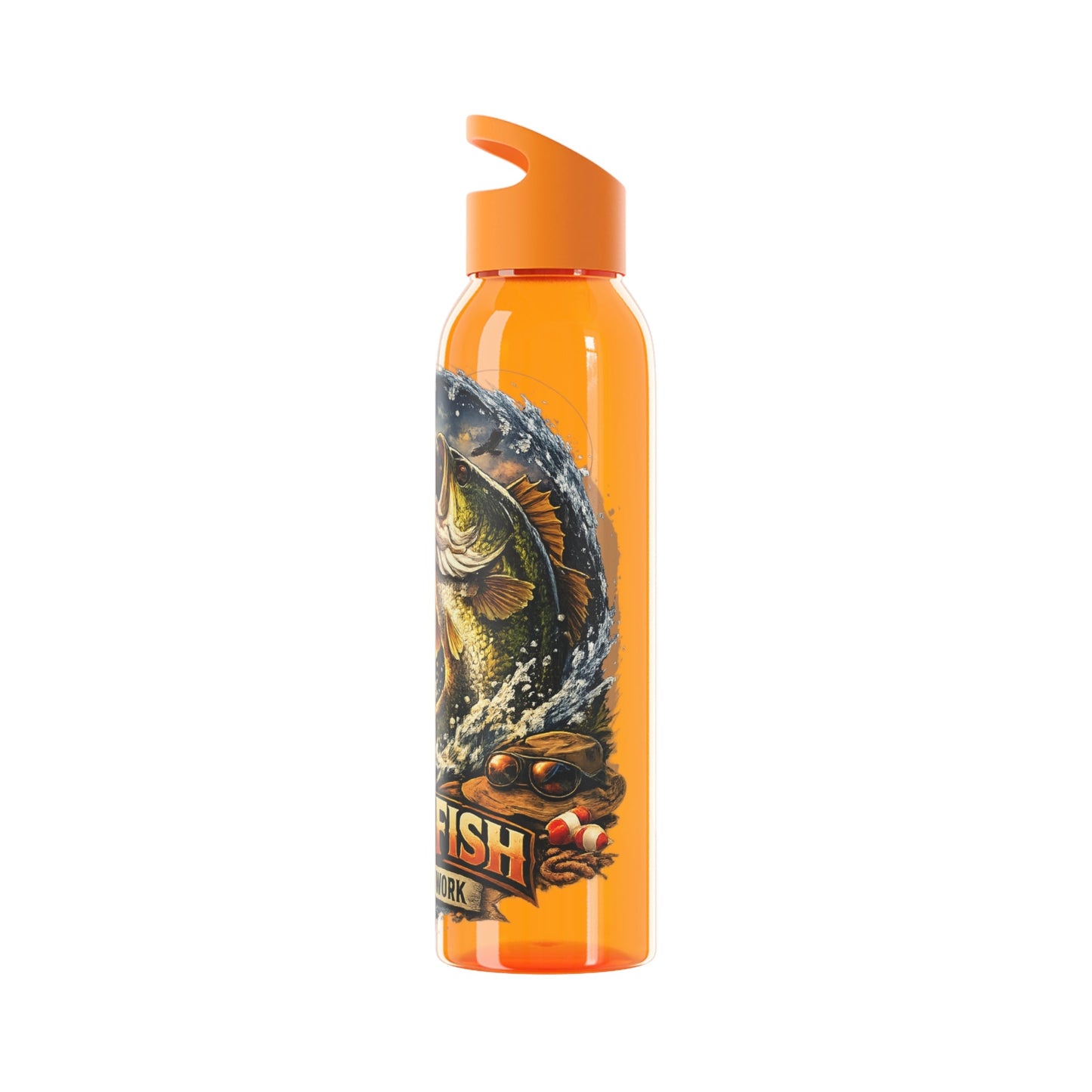 Born to Fish Forced to Work Water Bottle - SJM Print Store