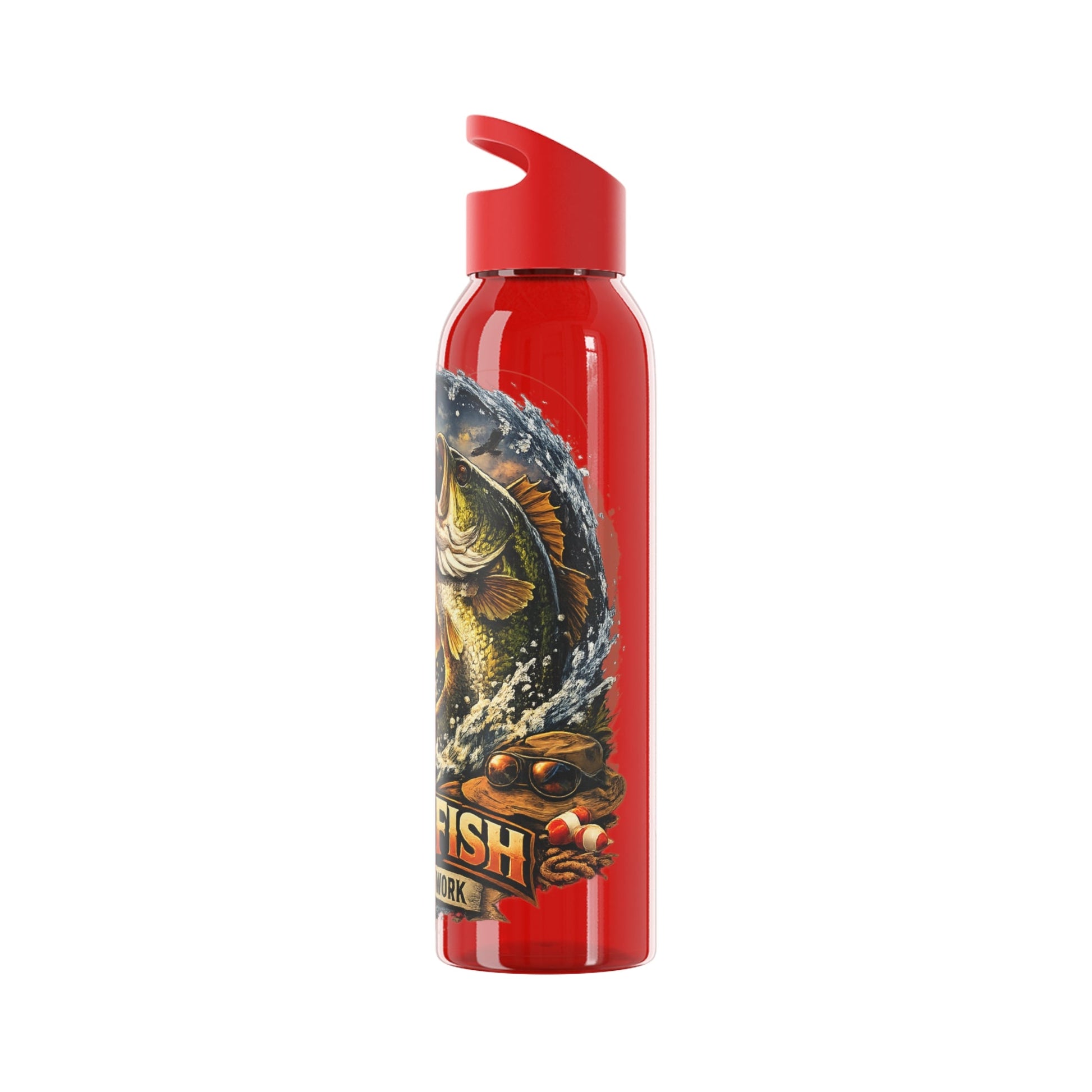 Born to Fish Forced to Work Water Bottle - SJM Print Store