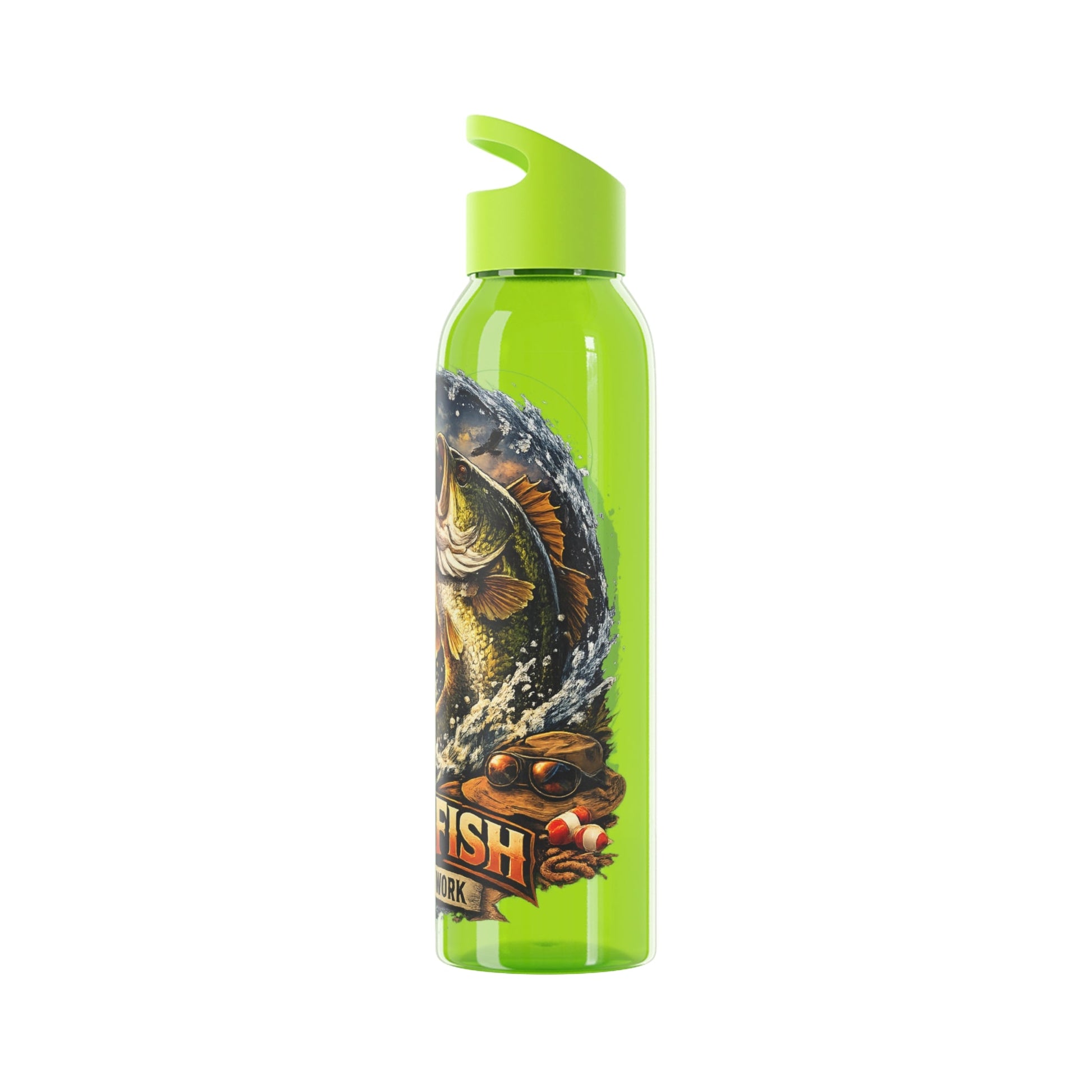 Born to Fish Forced to Work Water Bottle - SJM Print Store