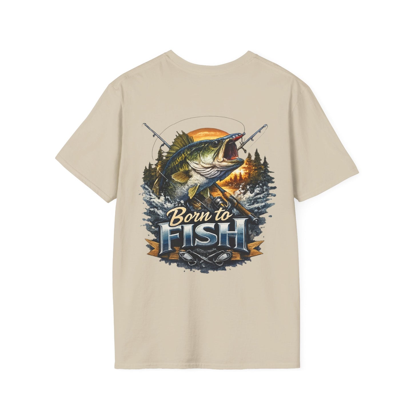 Born to Fish Statement Back Print T-Shirt - SJM Print Store