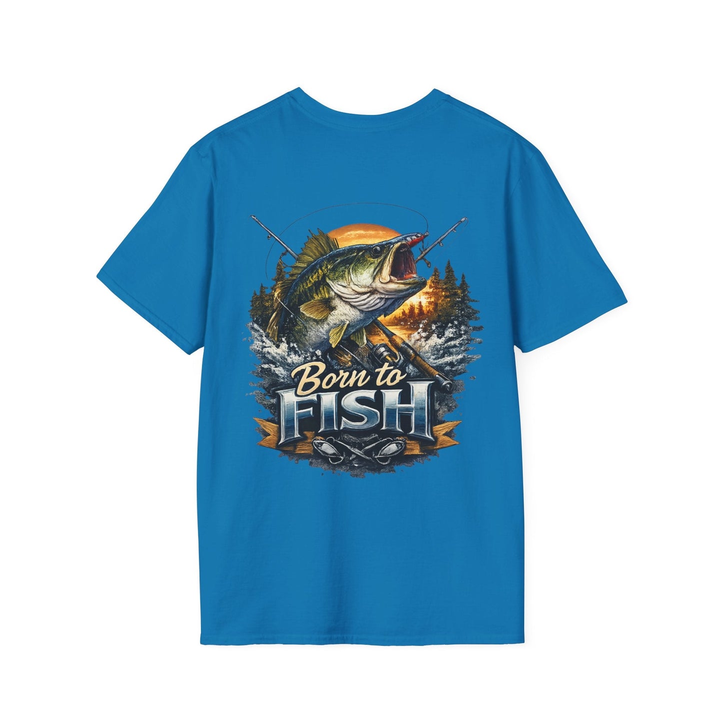 Born to Fish Statement Back Print T-Shirt - SJM Print Store