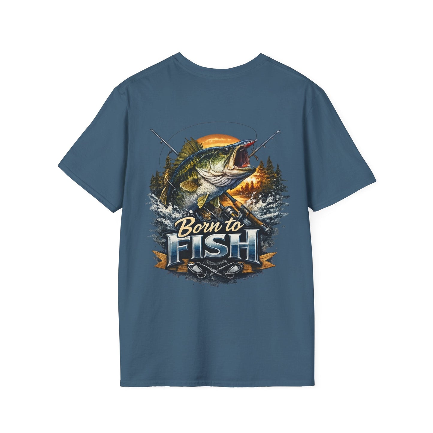 Born to Fish Statement Back Print T-Shirt - SJM Print Store
