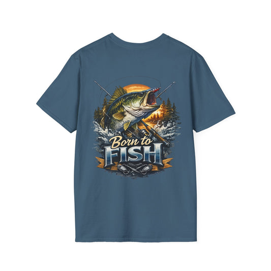 Born to Fish Statement Back Print T-Shirt - SJM Print Store