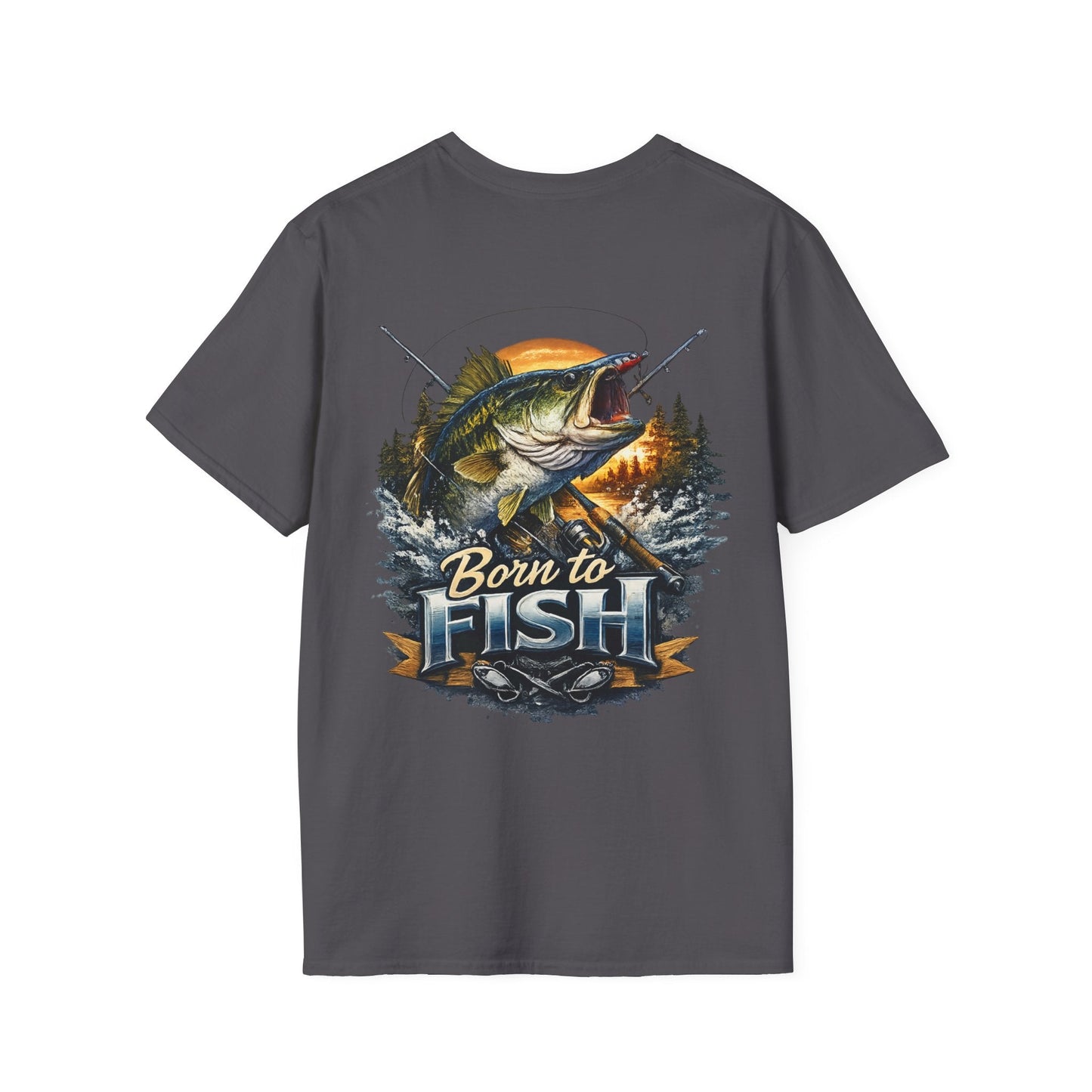 Born to Fish Statement Back Print T-Shirt - SJM Print Store