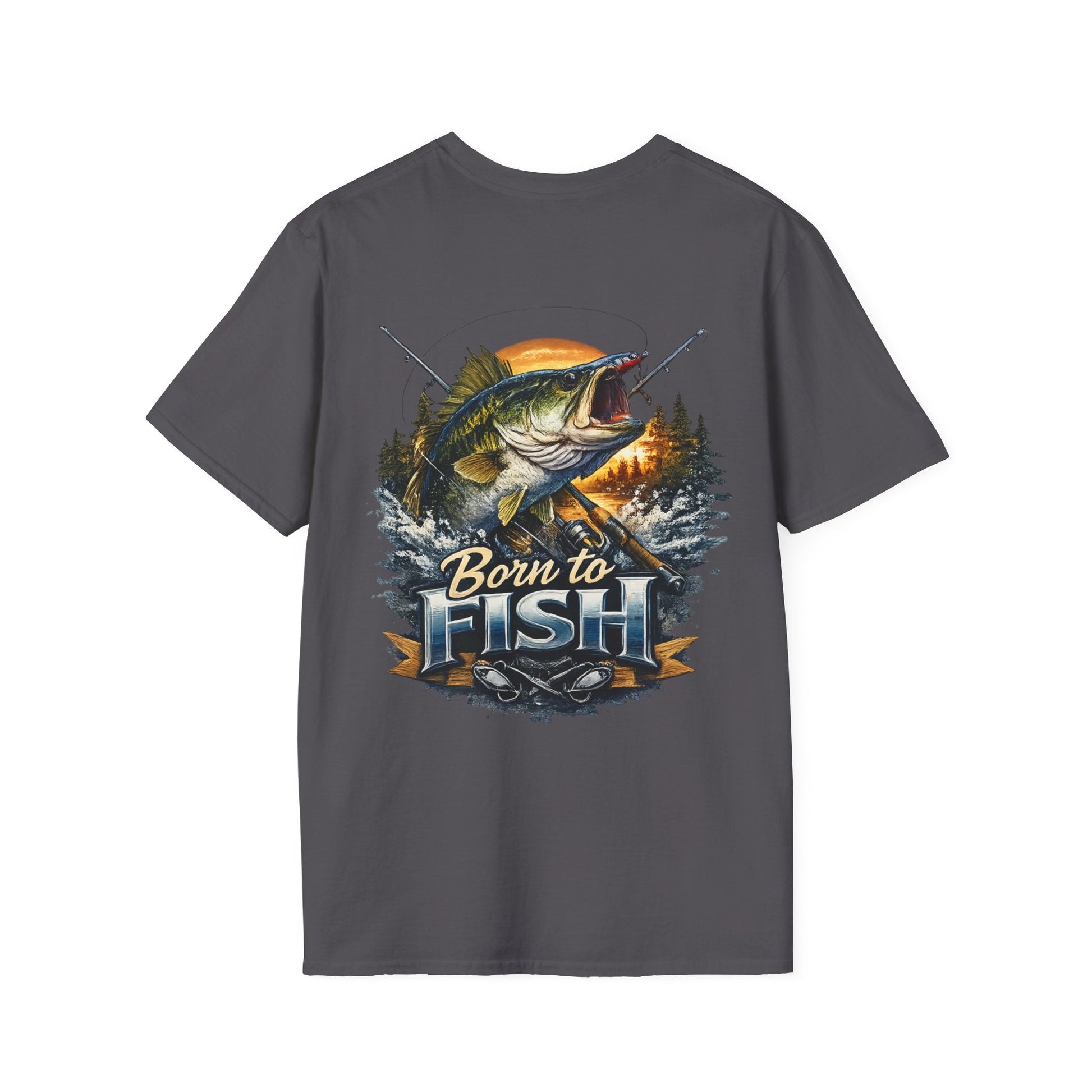 Born to Fish Statement Back Print T-Shirt - SJM Print Store