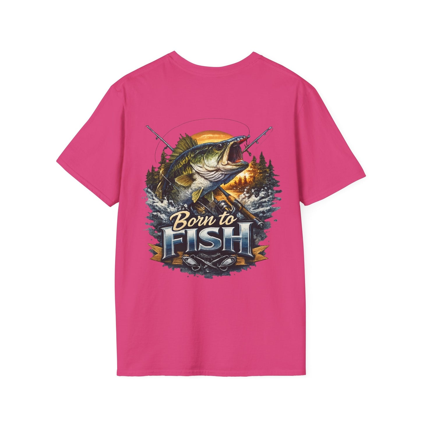 Born to Fish Statement Back Print T-Shirt - SJM Print Store