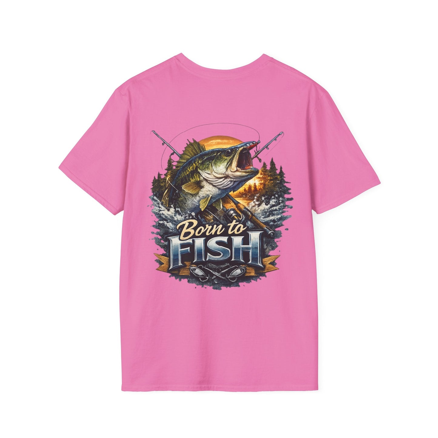 Born to Fish Statement Back Print T-Shirt - SJM Print Store