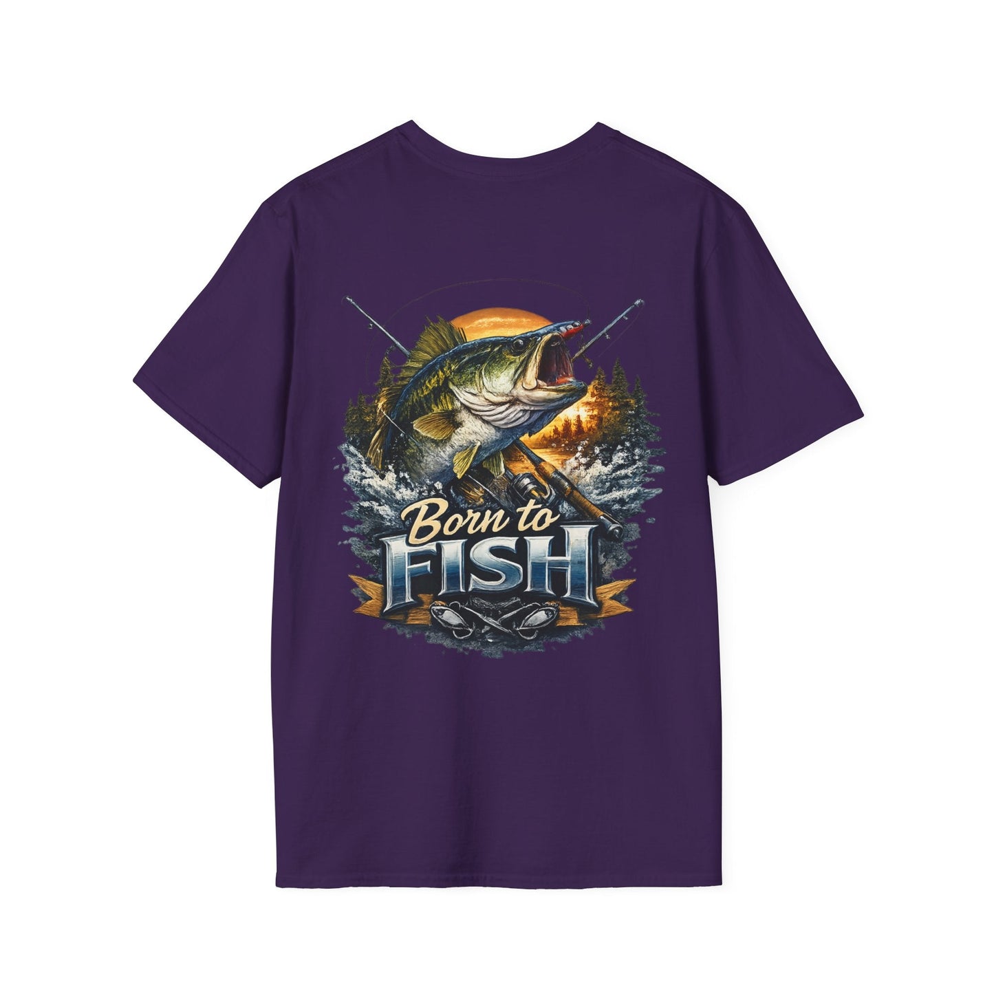 Born to Fish Statement Back Print T-Shirt - SJM Print Store