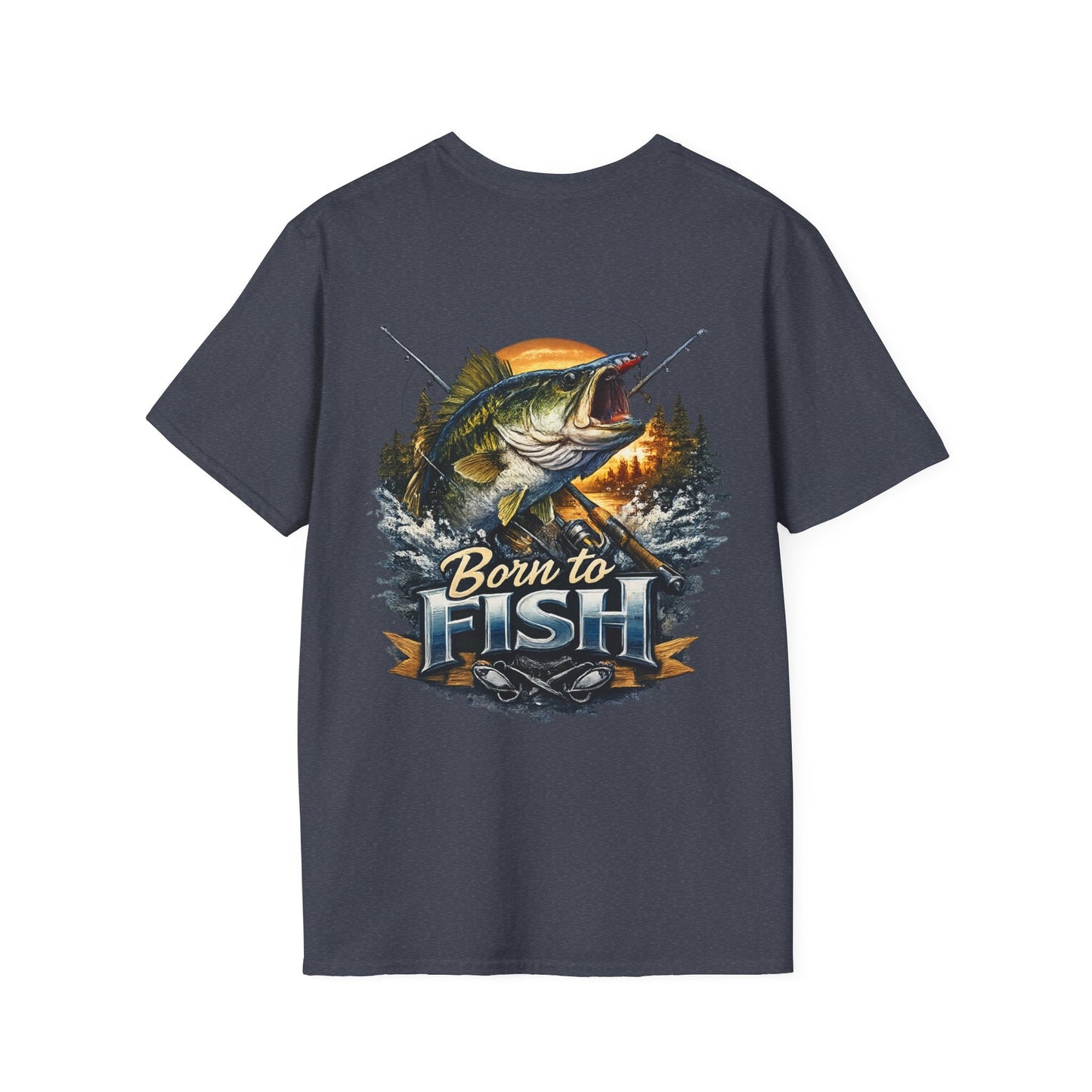 Born to Fish Statement Back Print T-Shirt - SJM Print Store