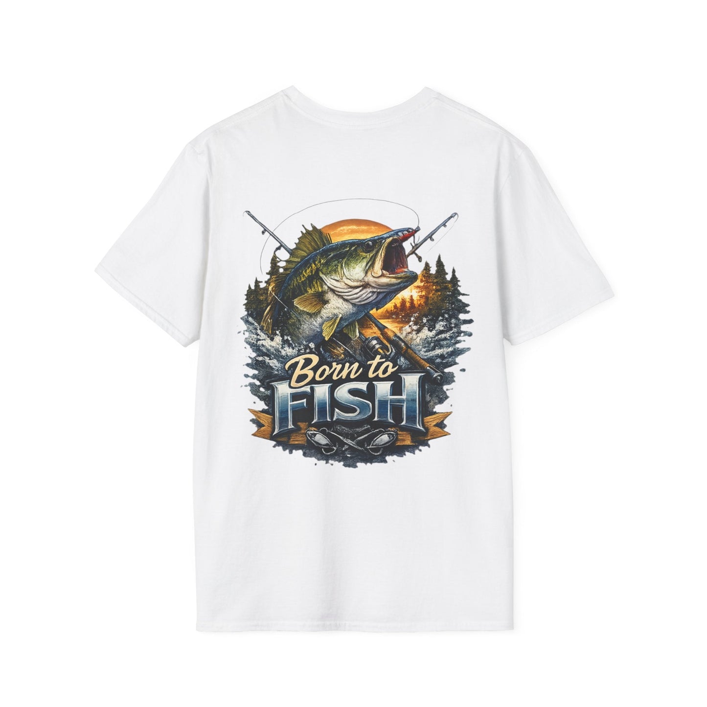 Born to Fish Statement Back Print T-Shirt - SJM Print Store