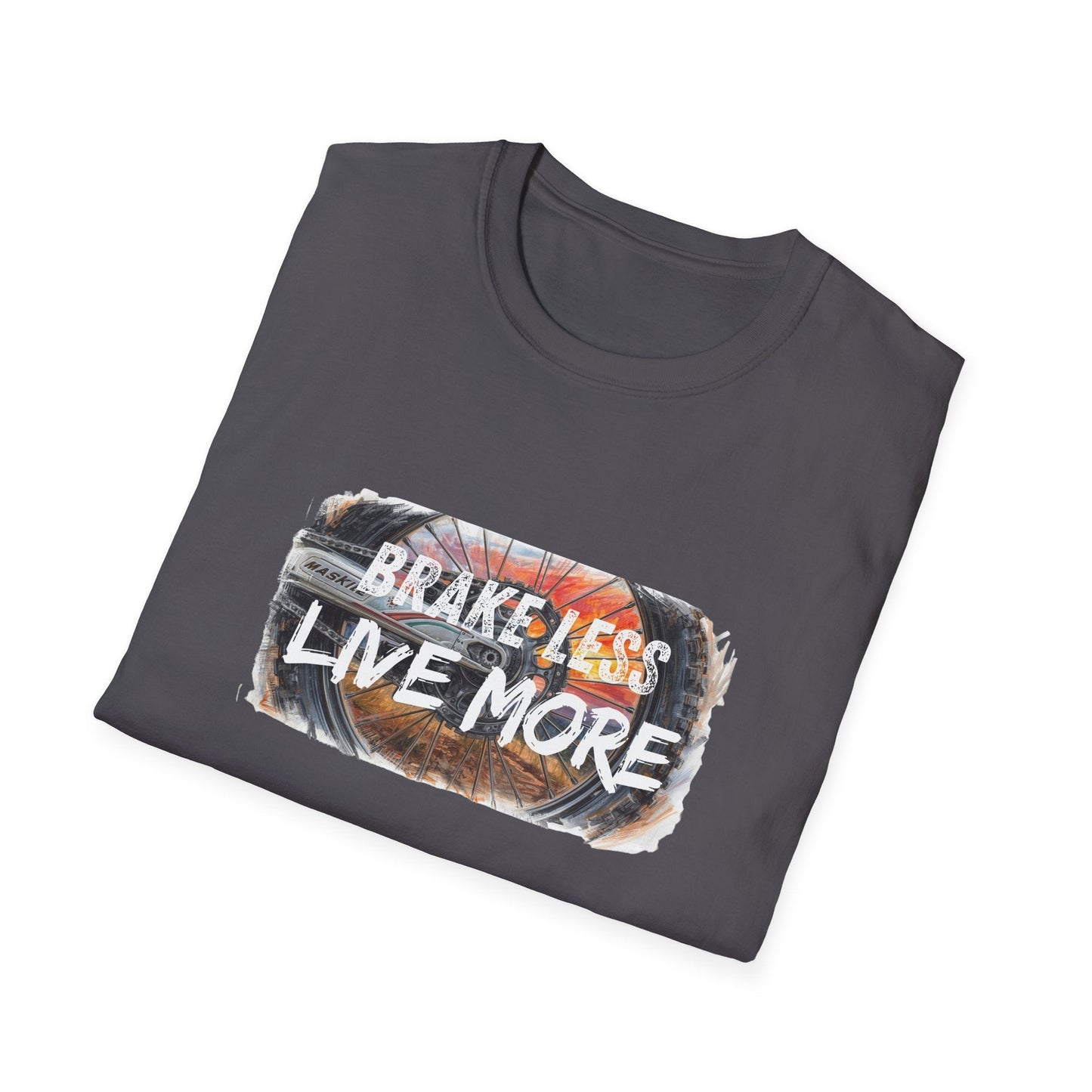 Brake Less Live More T-Shirt Adventure Motorcycle Riders Tee - SJM Print Store