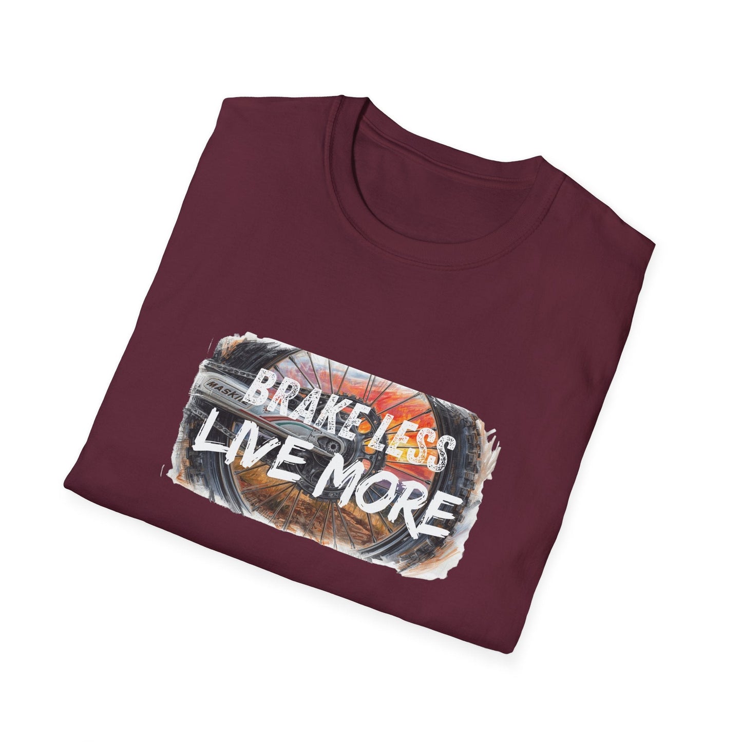 Brake Less Live More T-Shirt Adventure Motorcycle Riders Tee - SJM Print Store