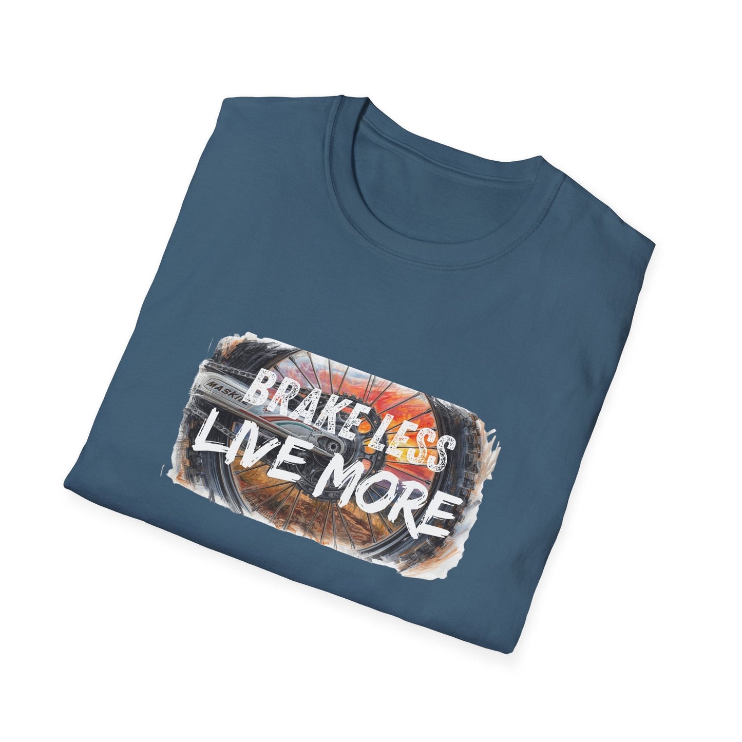 Brake Less Live More T-Shirt Adventure Motorcycle Riders Tee - SJM Print Store