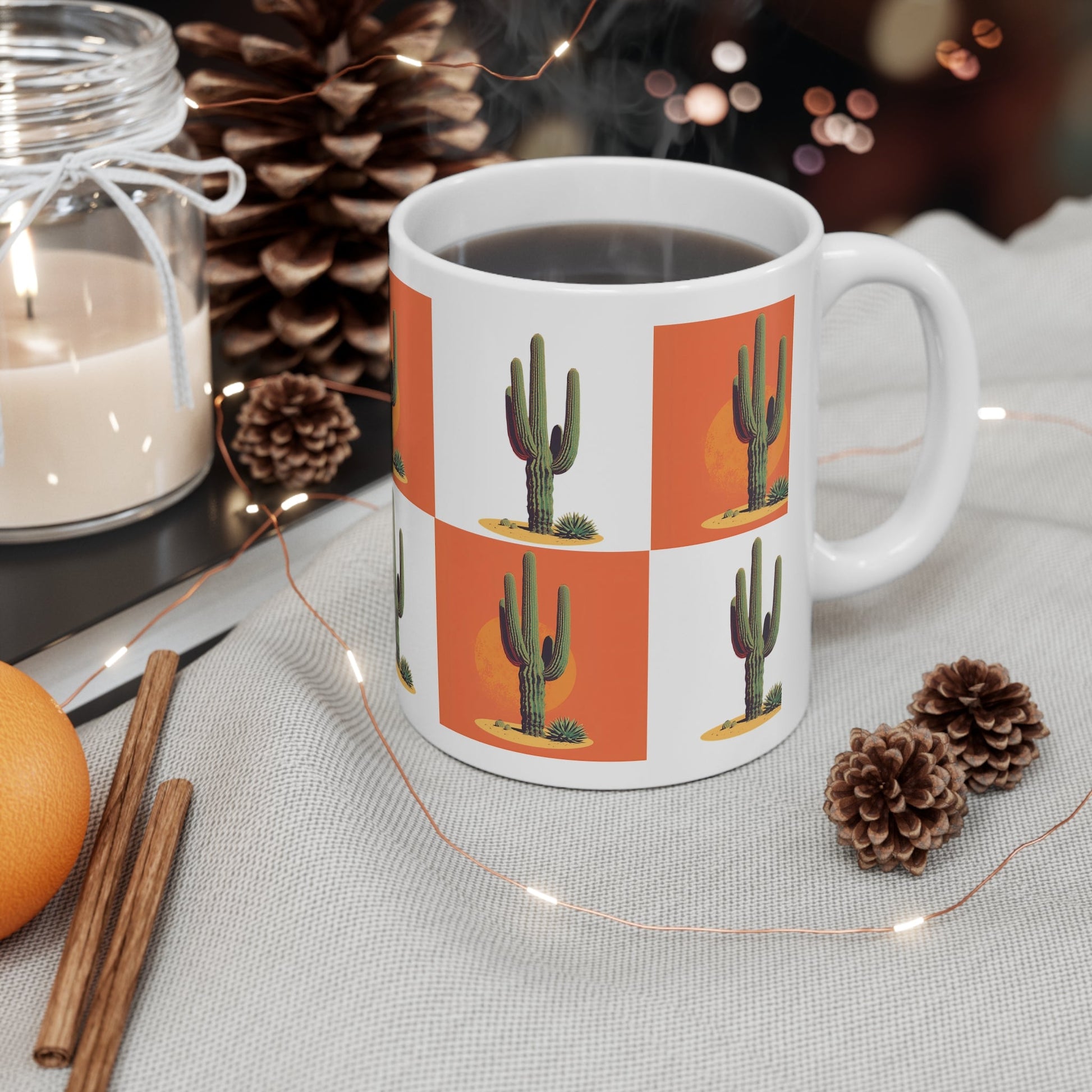 Cactus Sunset Mug - Country Music Style - SJM Print Store