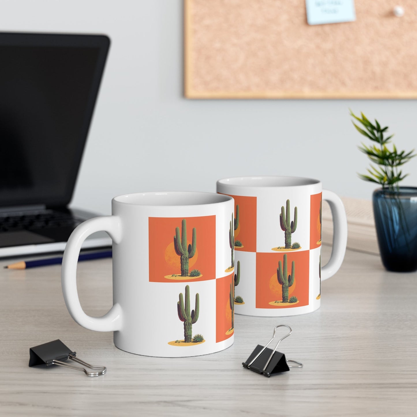Cactus Sunset Mug - Country Music Style - SJM Print Store