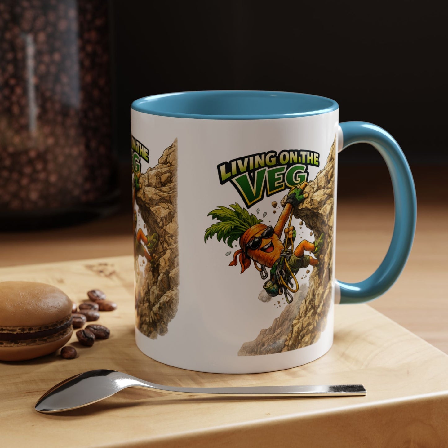 Carrot Living on the Veg Accent Mug - SJM Print Store